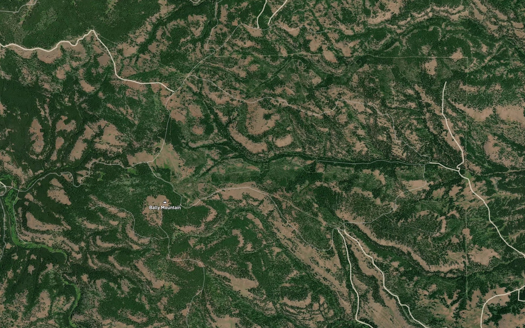Satellite map of the Upper Syrup Spring