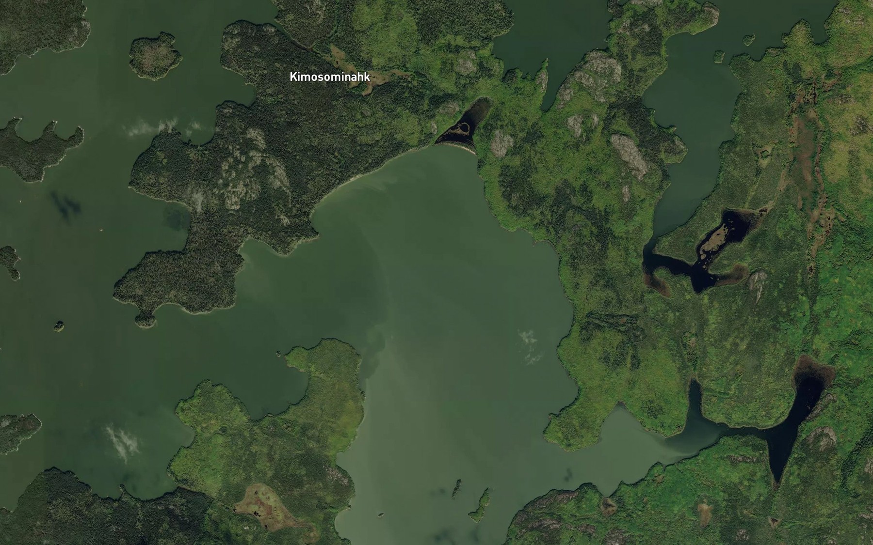 Satellite map of the West Kisayinew Bay