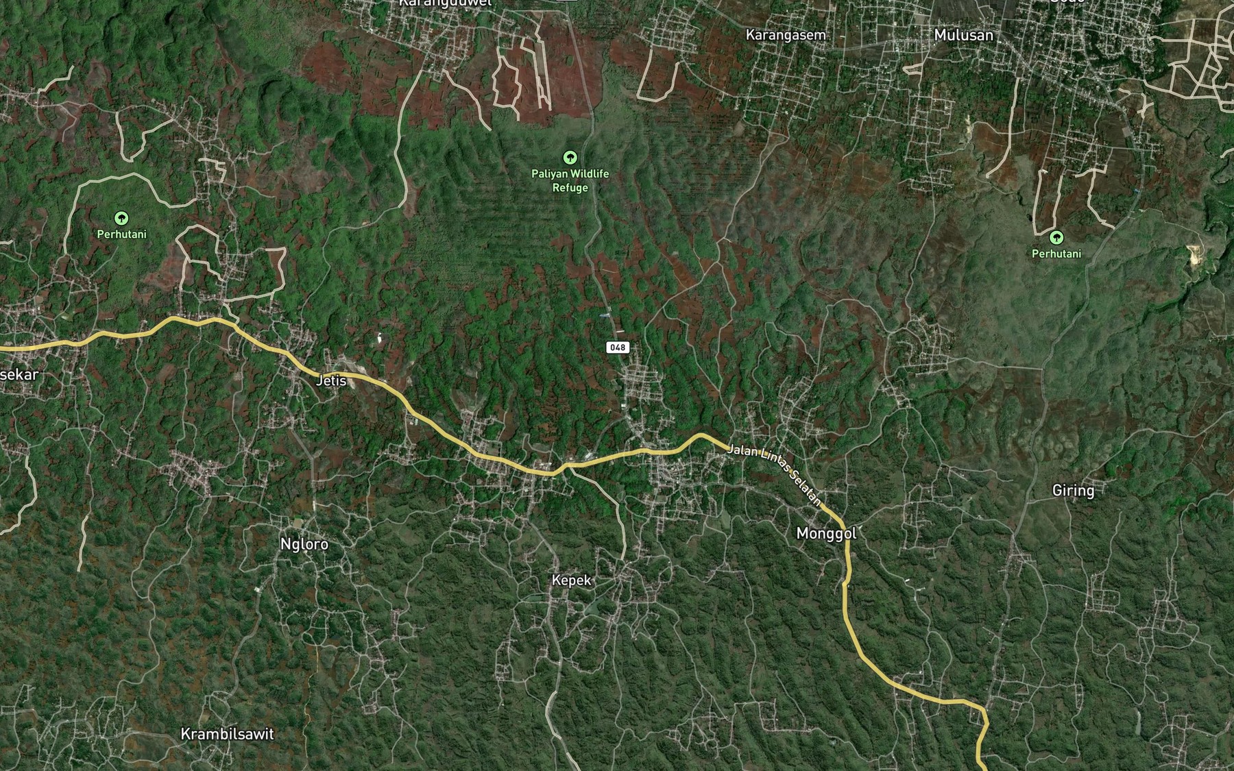 Satellite map of the Telaga Namberan