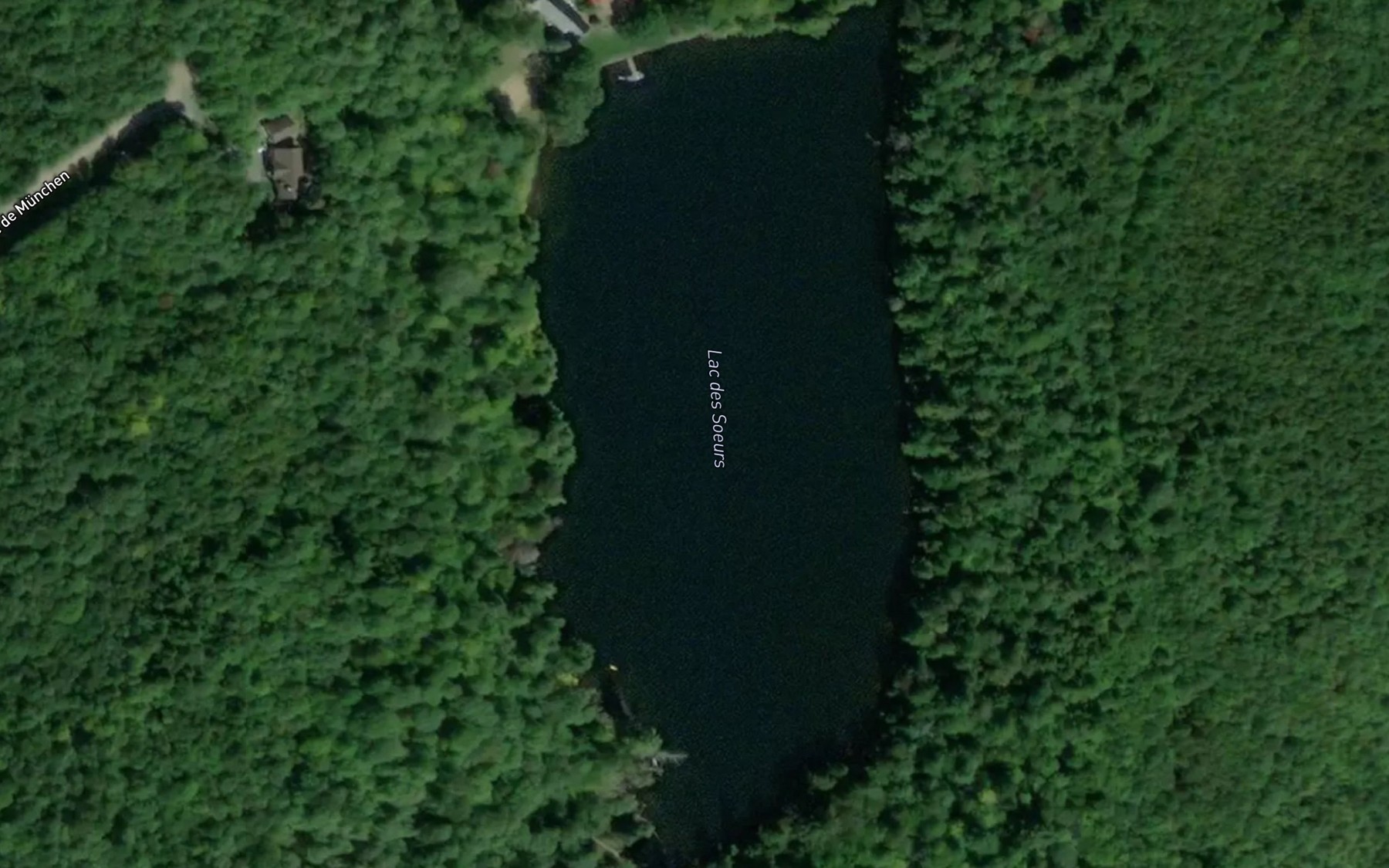 Satellite map of the Lac des Soeurs