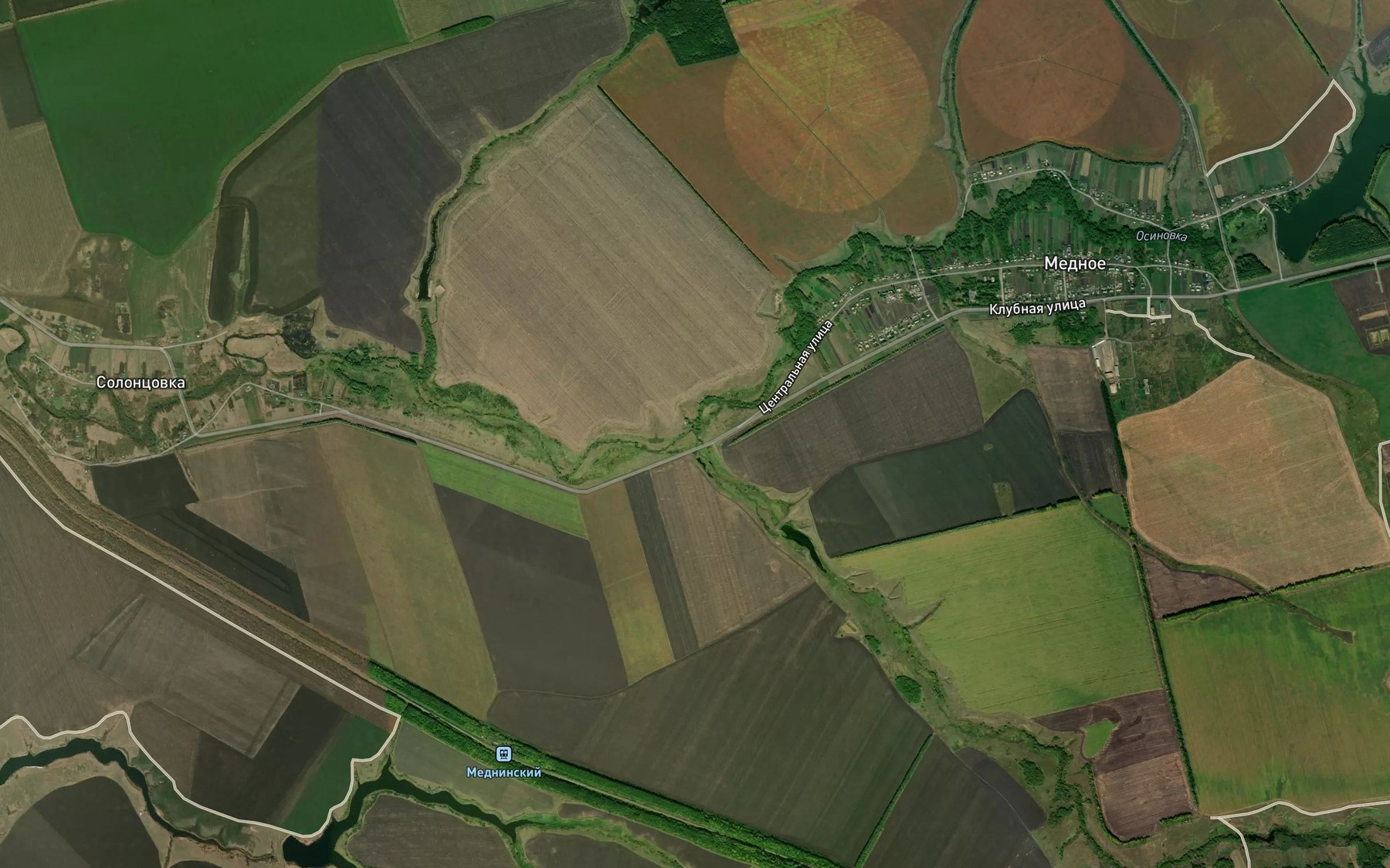 Satellite map of the Berezovka