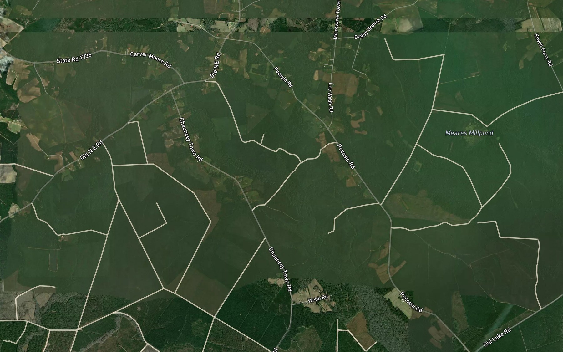 Satellite map of the Richlands Branch