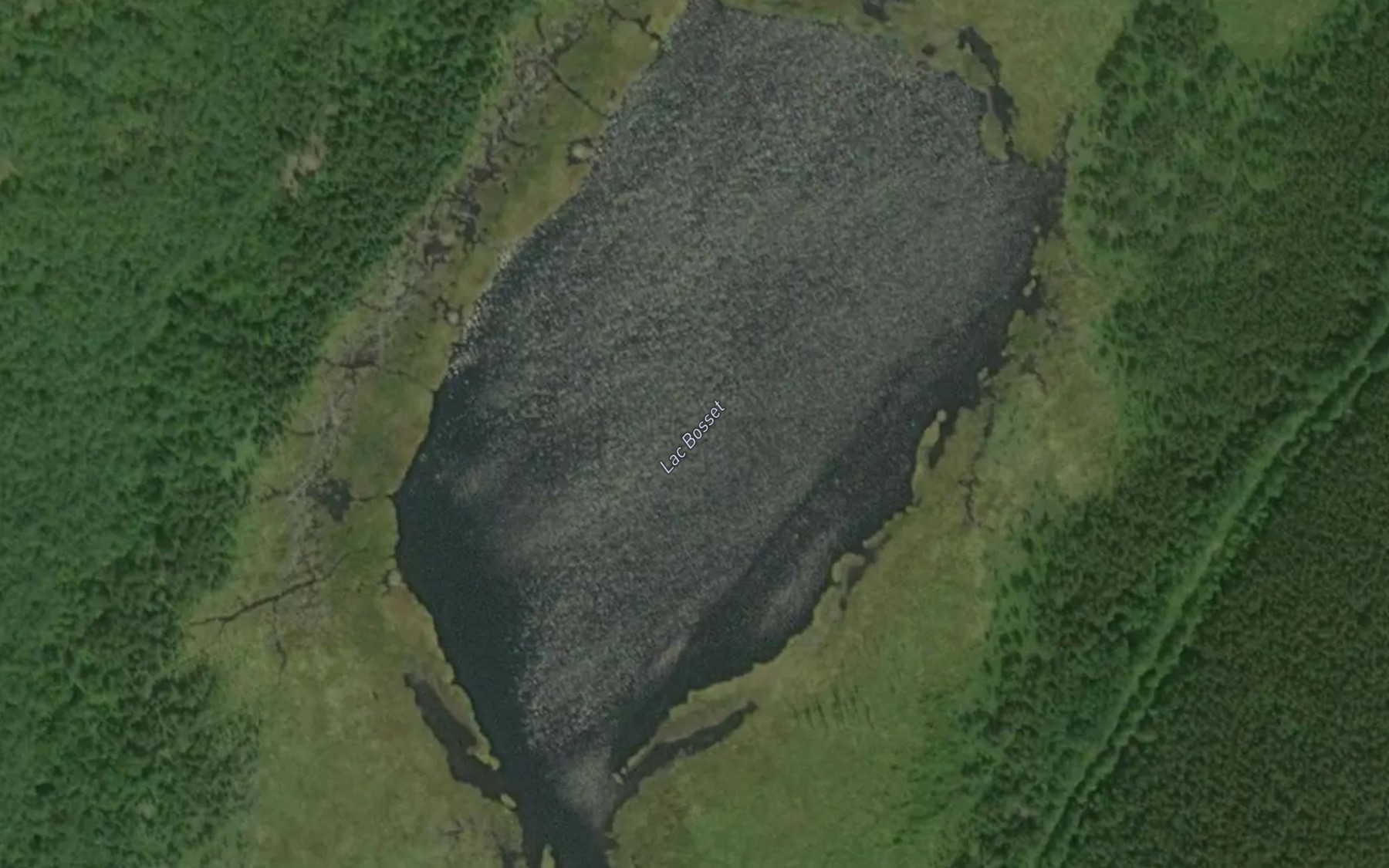 Satellite map of the Lac Bosset