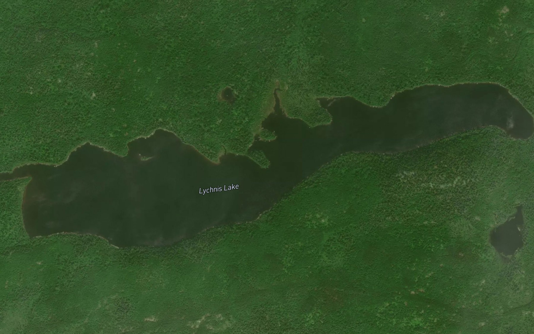 Satellite map of the Lychnis Lake