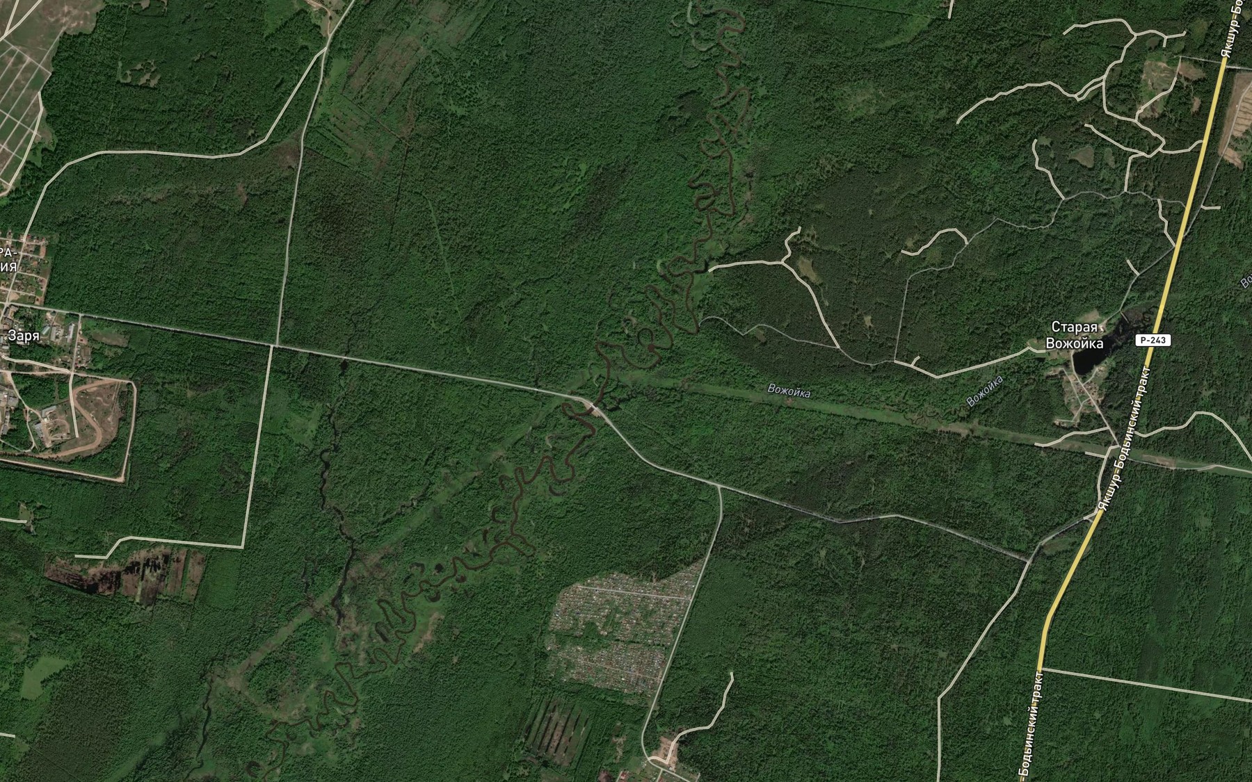 Satellite map of the Vazhoikha