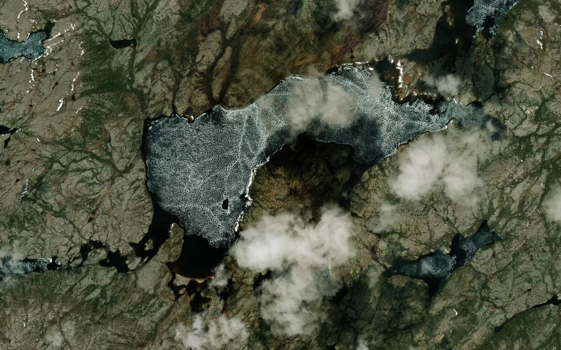 Satellite map of the Lac de la Grosse Ile