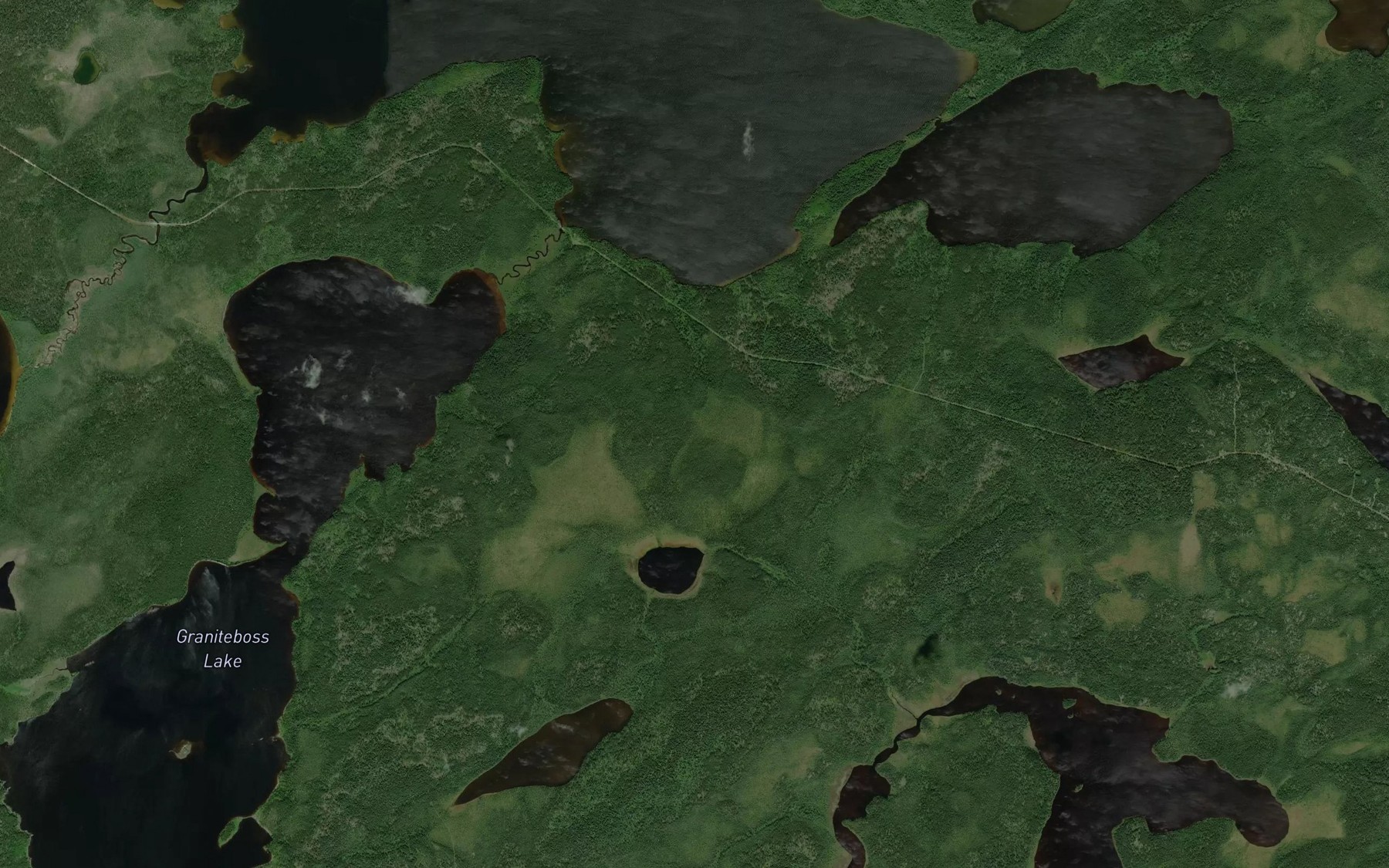 Satellite map of the Mousetrap Creek