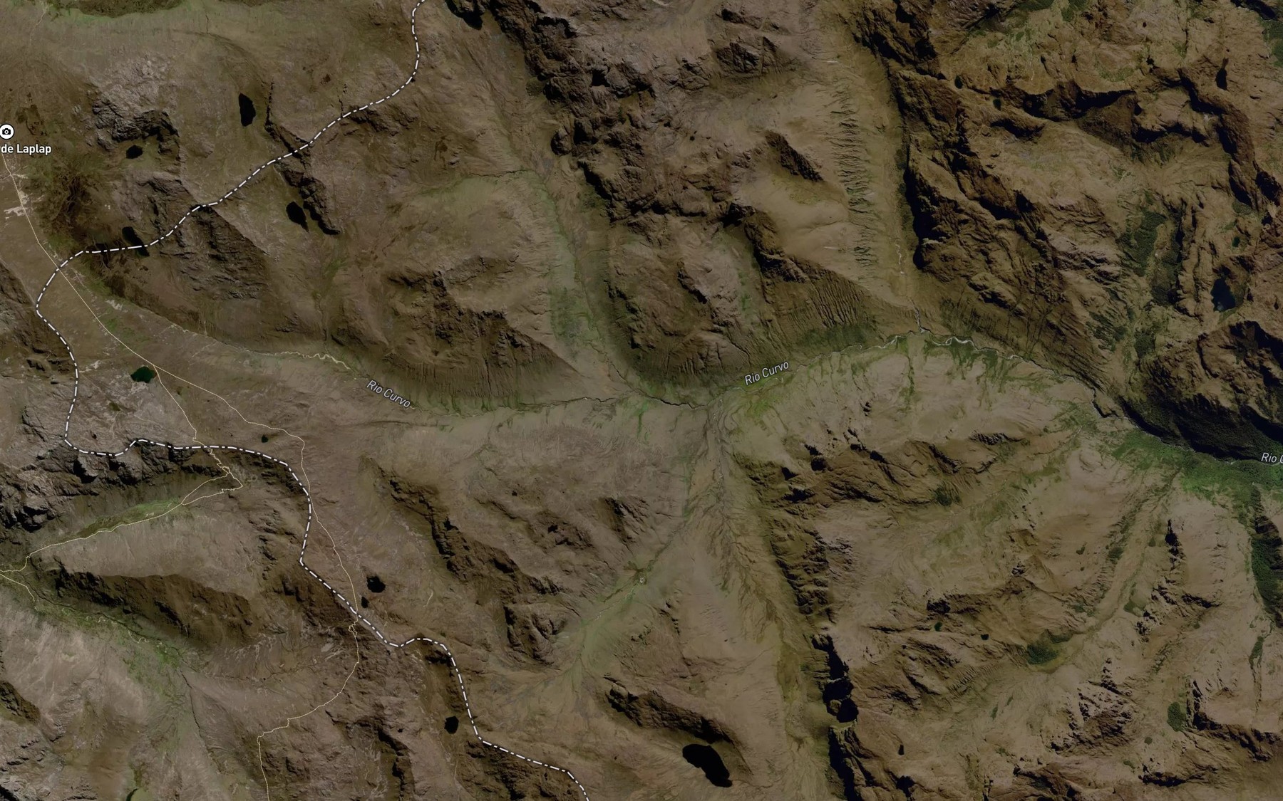Satellite map of the Quebrada La Plap