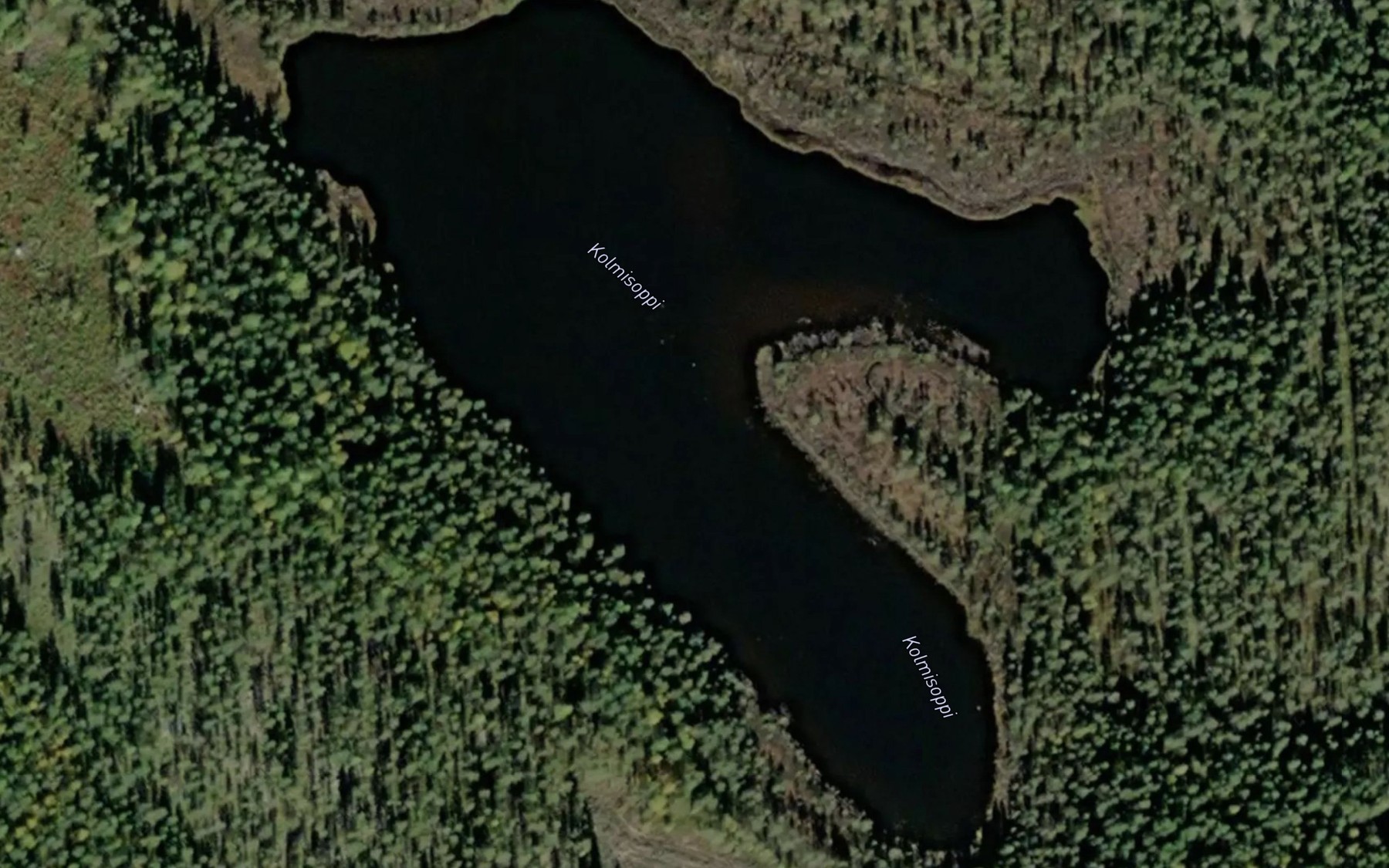 Satellite map of the Kolmisoppi