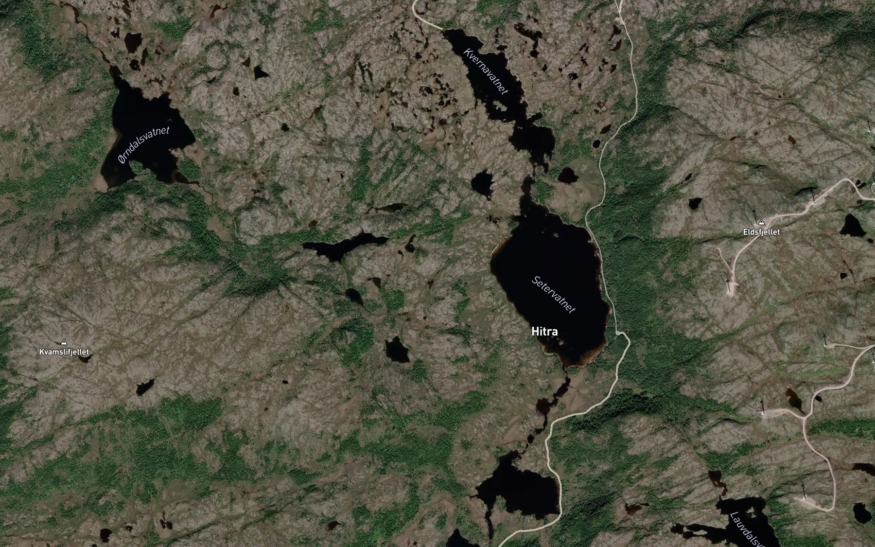 Satellite map of the Oterslaettbekken