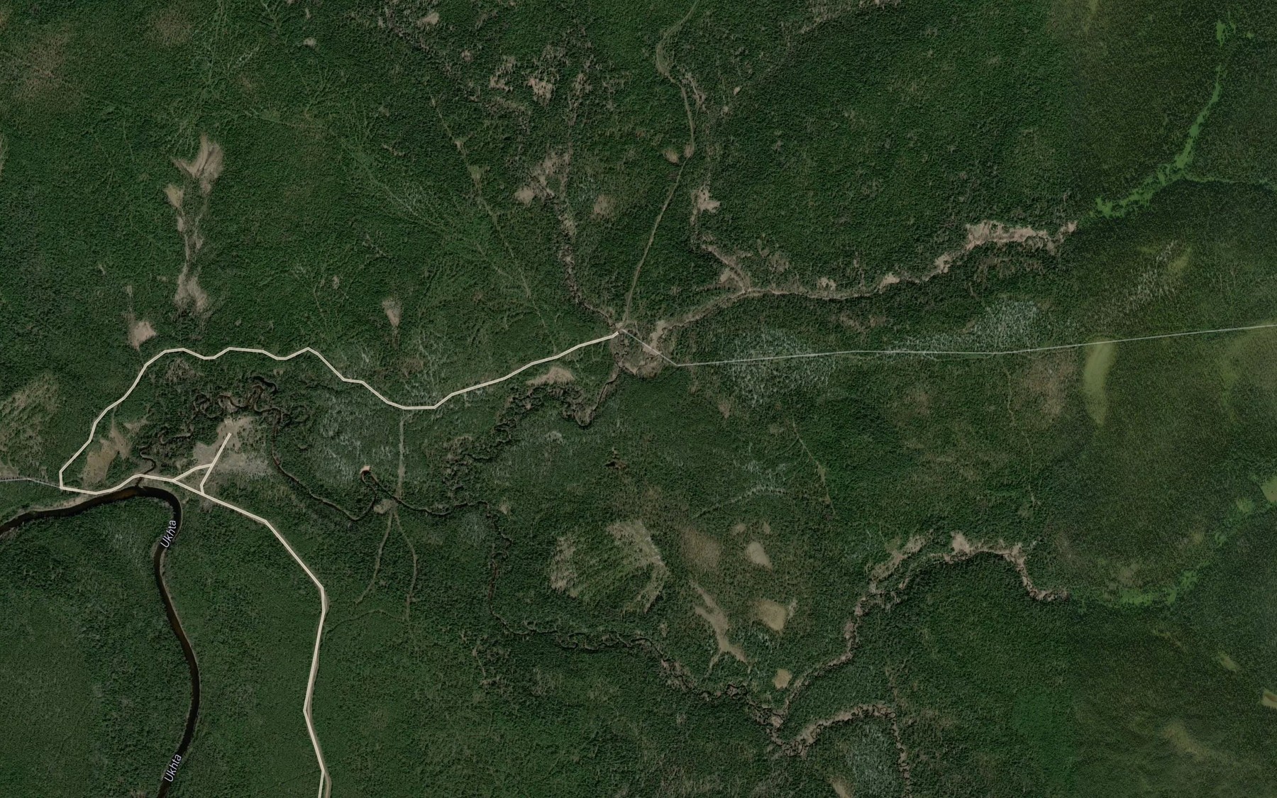 Satellite map of the Uravozh