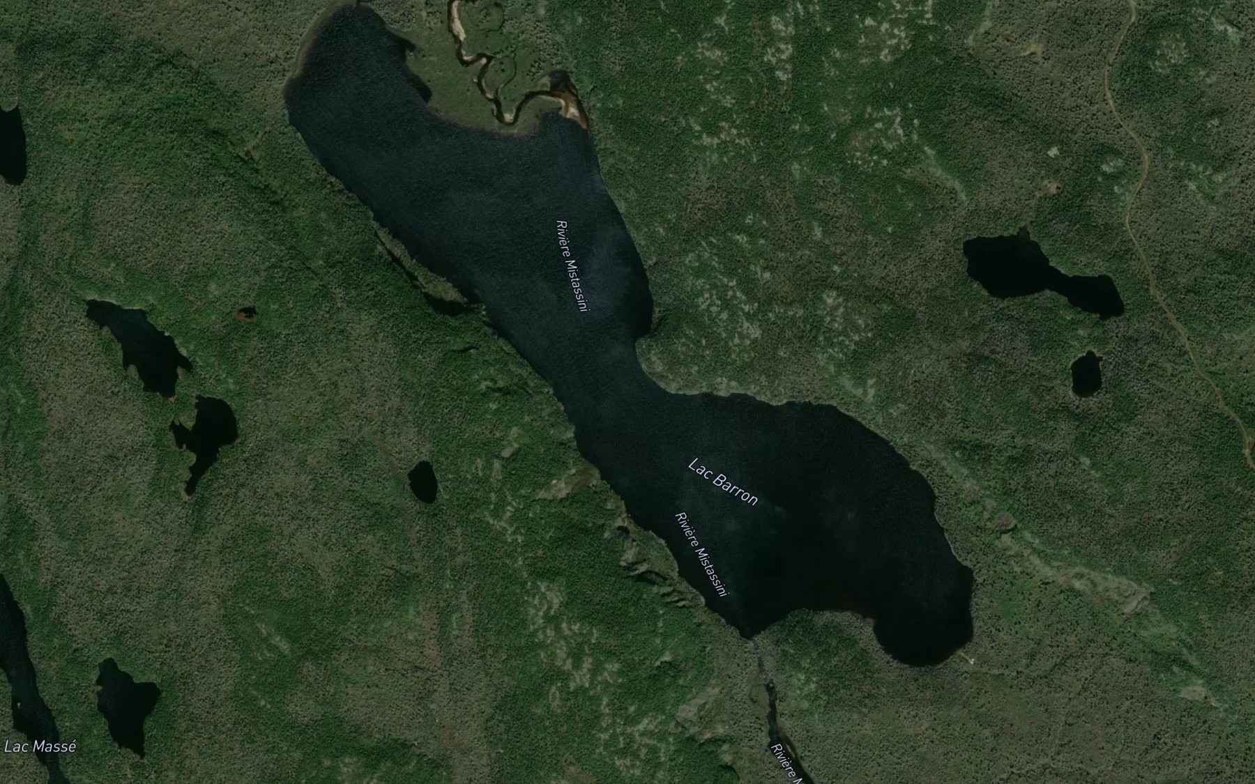 Satellite map of the Lac Barron
