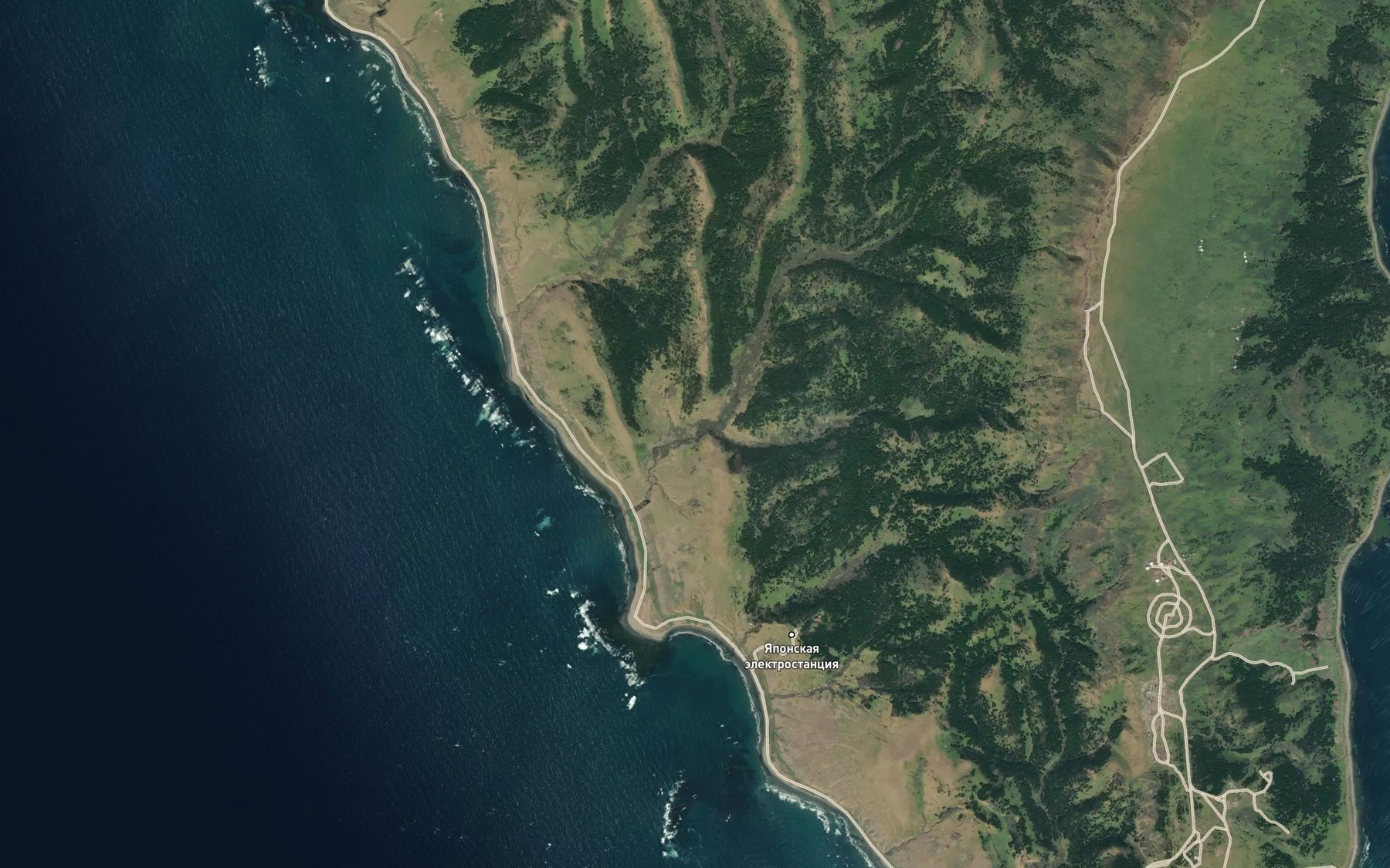 Satellite map of the Liven'