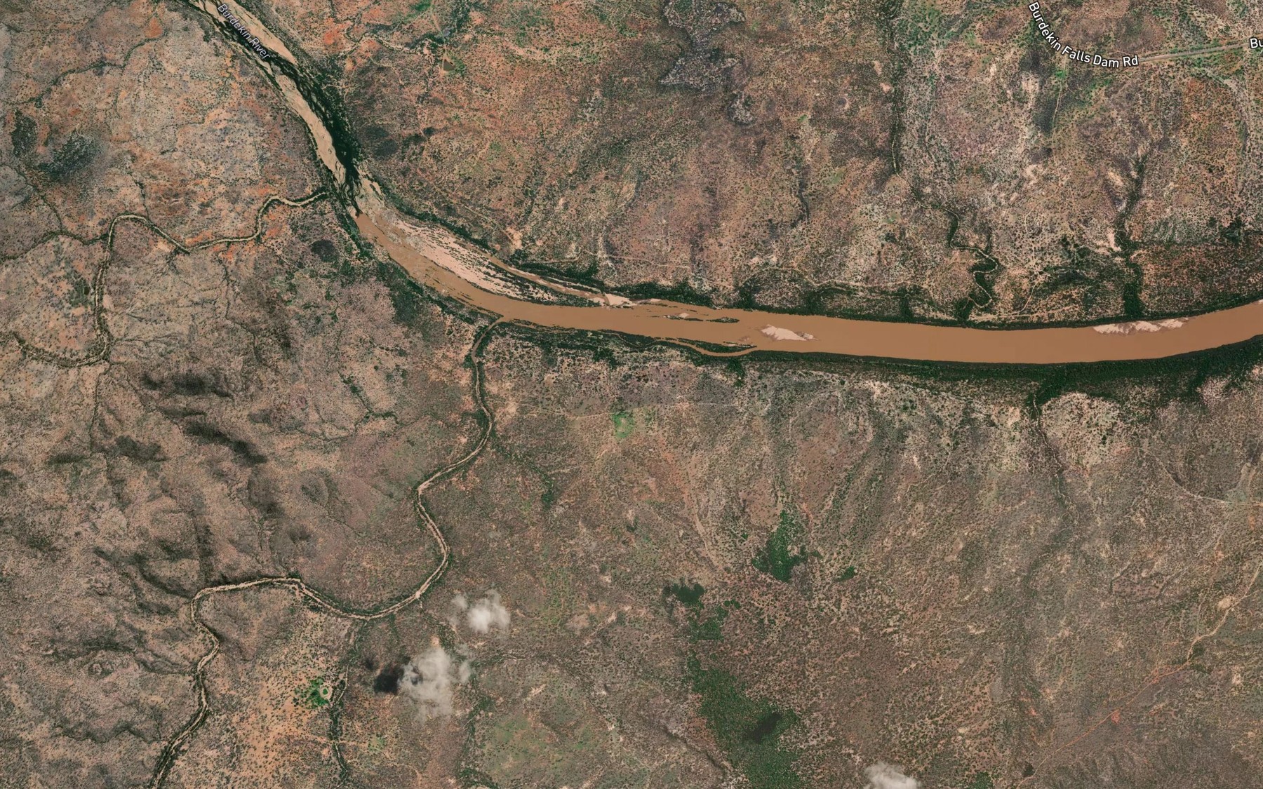 Satellite map of the Pinnacle Creek