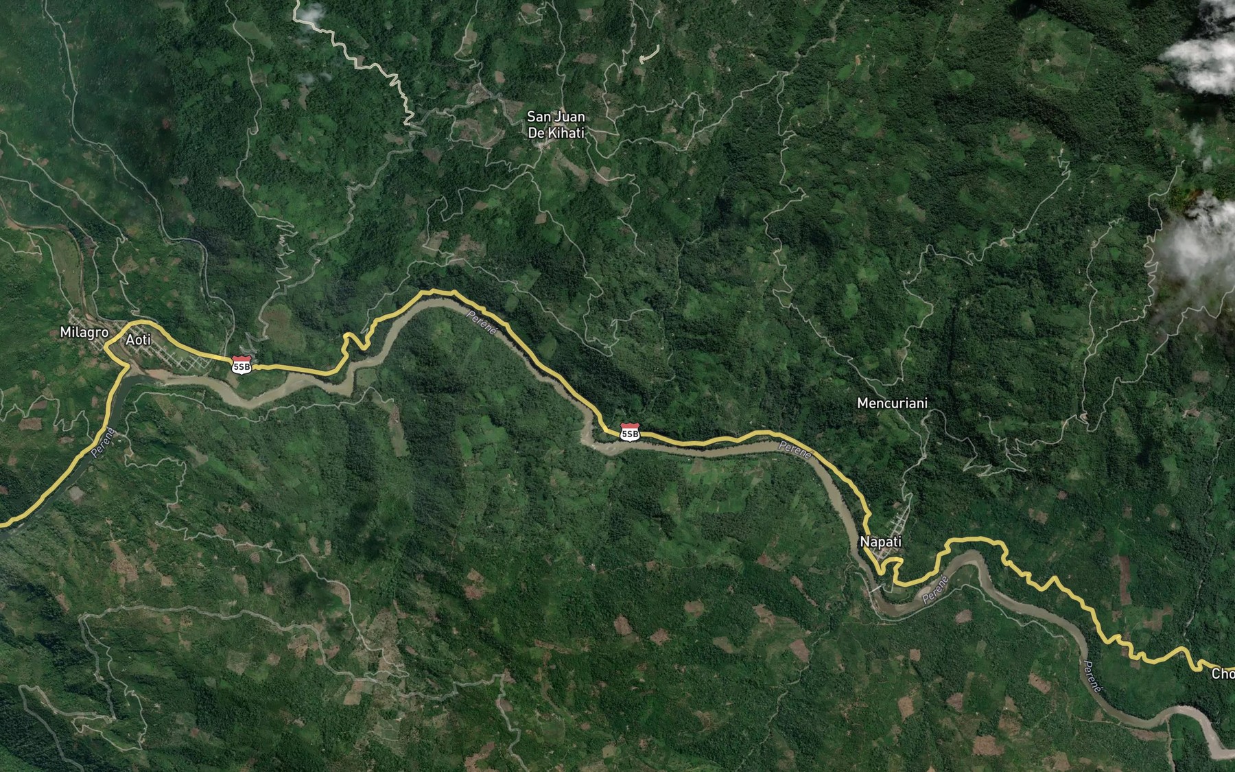 Satellite map of the Quebrada Mapasiri