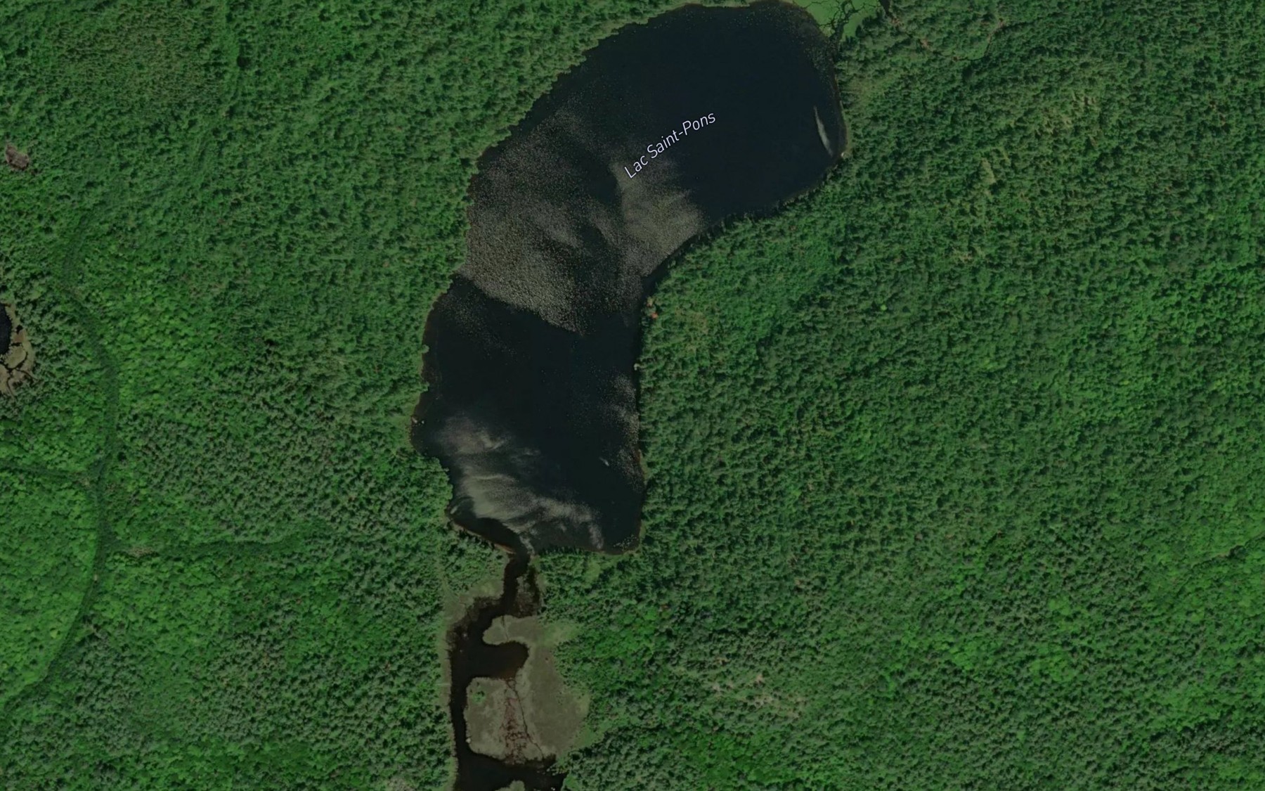 Satellite map of the Lac Saint-Pons