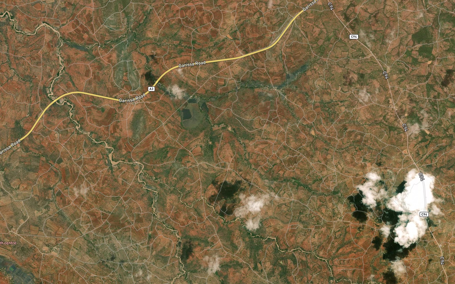 Satellite map of the Kavaini Dam