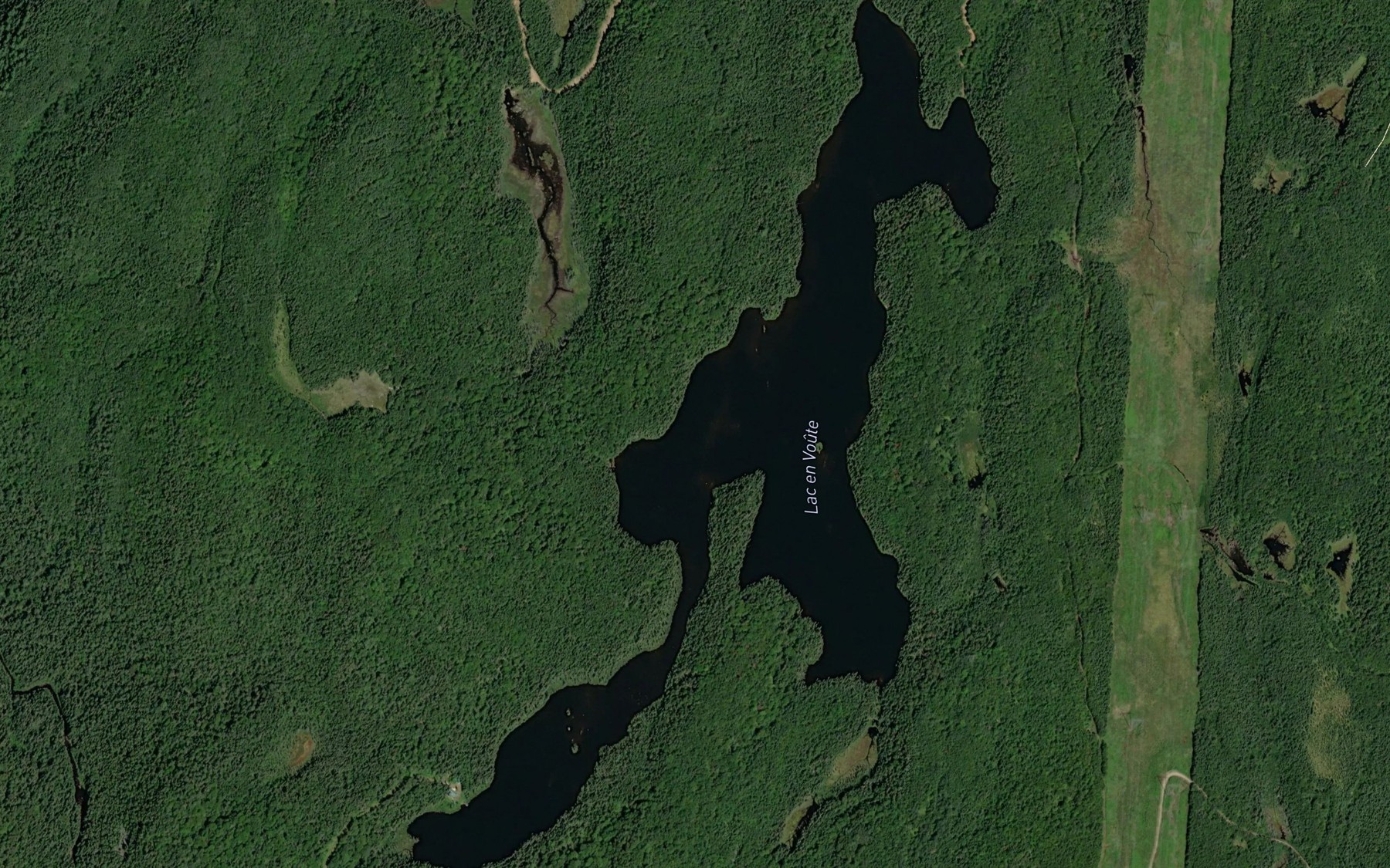 Satellite map of the Lac en Voute