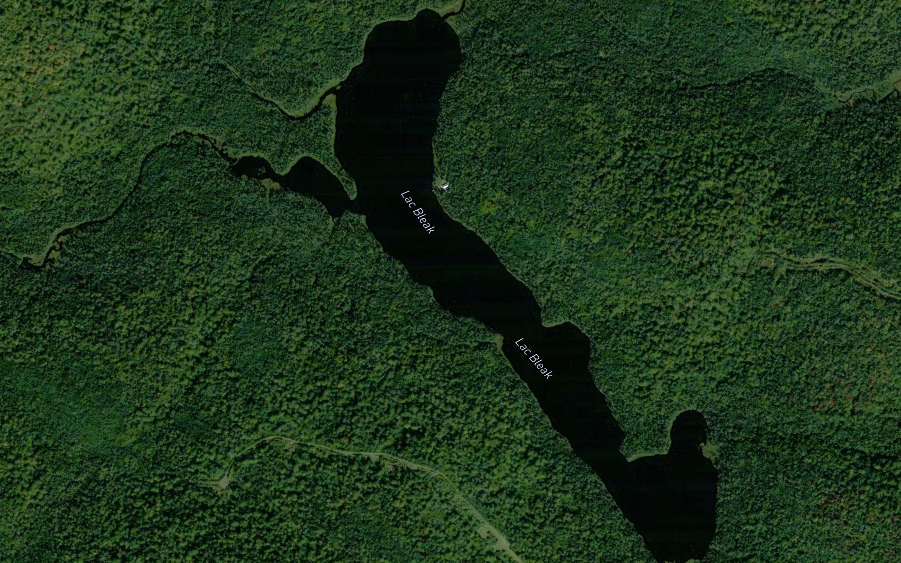 Satellite map of the Lac Bleak