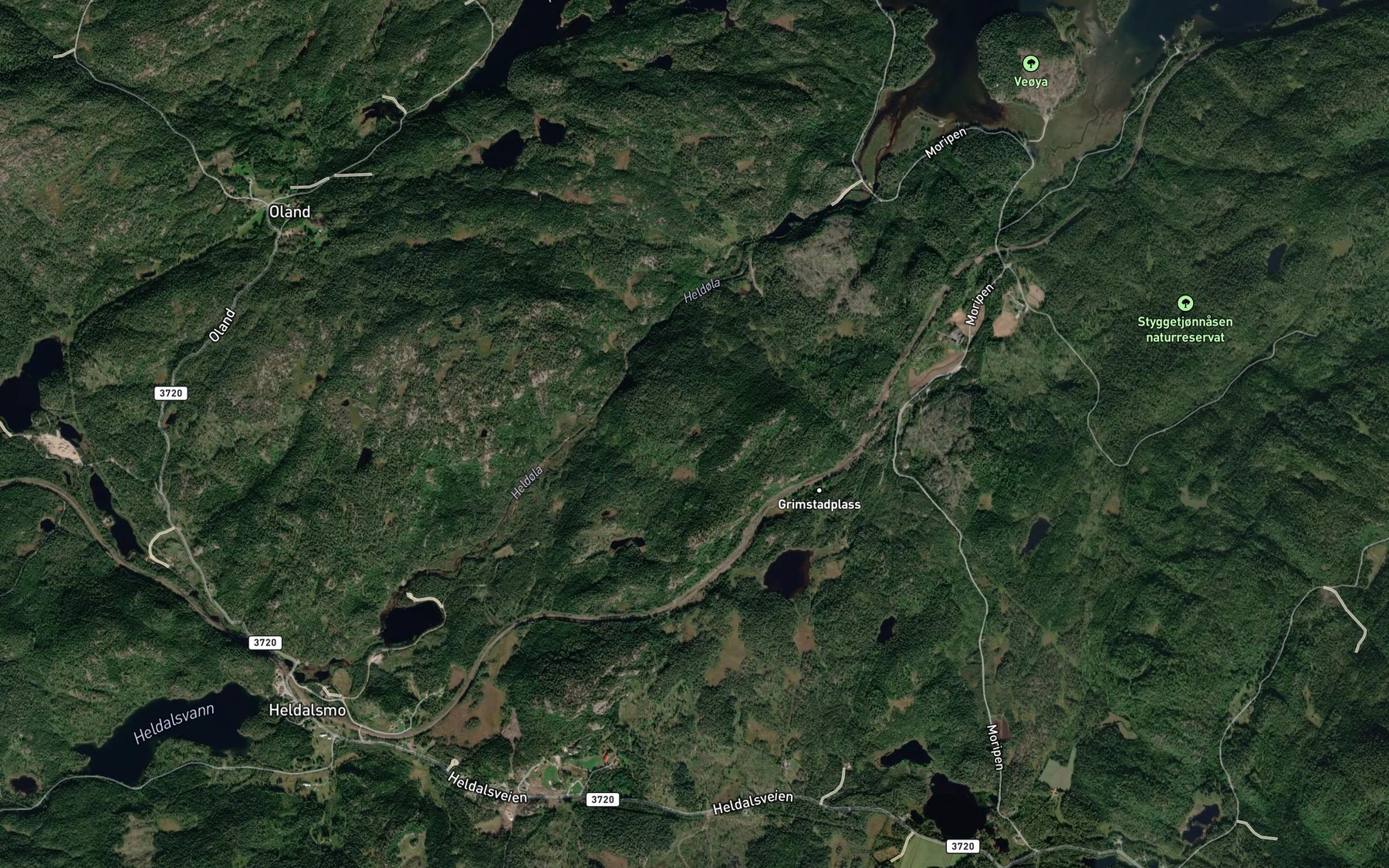Satellite map of the Lefsetjonn