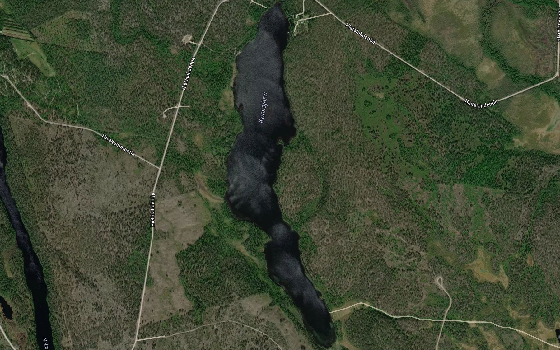 Satellite map of the Konsajarvi