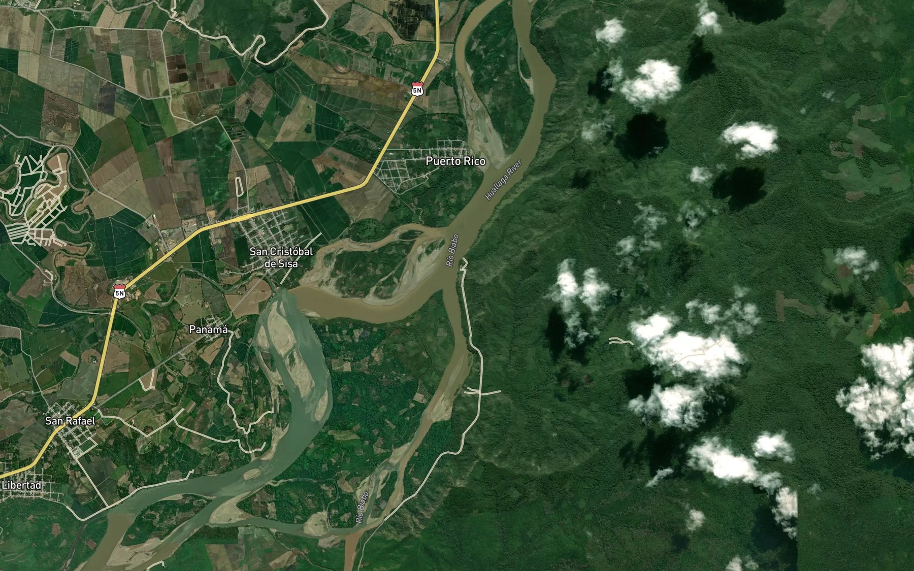 Satellite map of the Rio Biavo