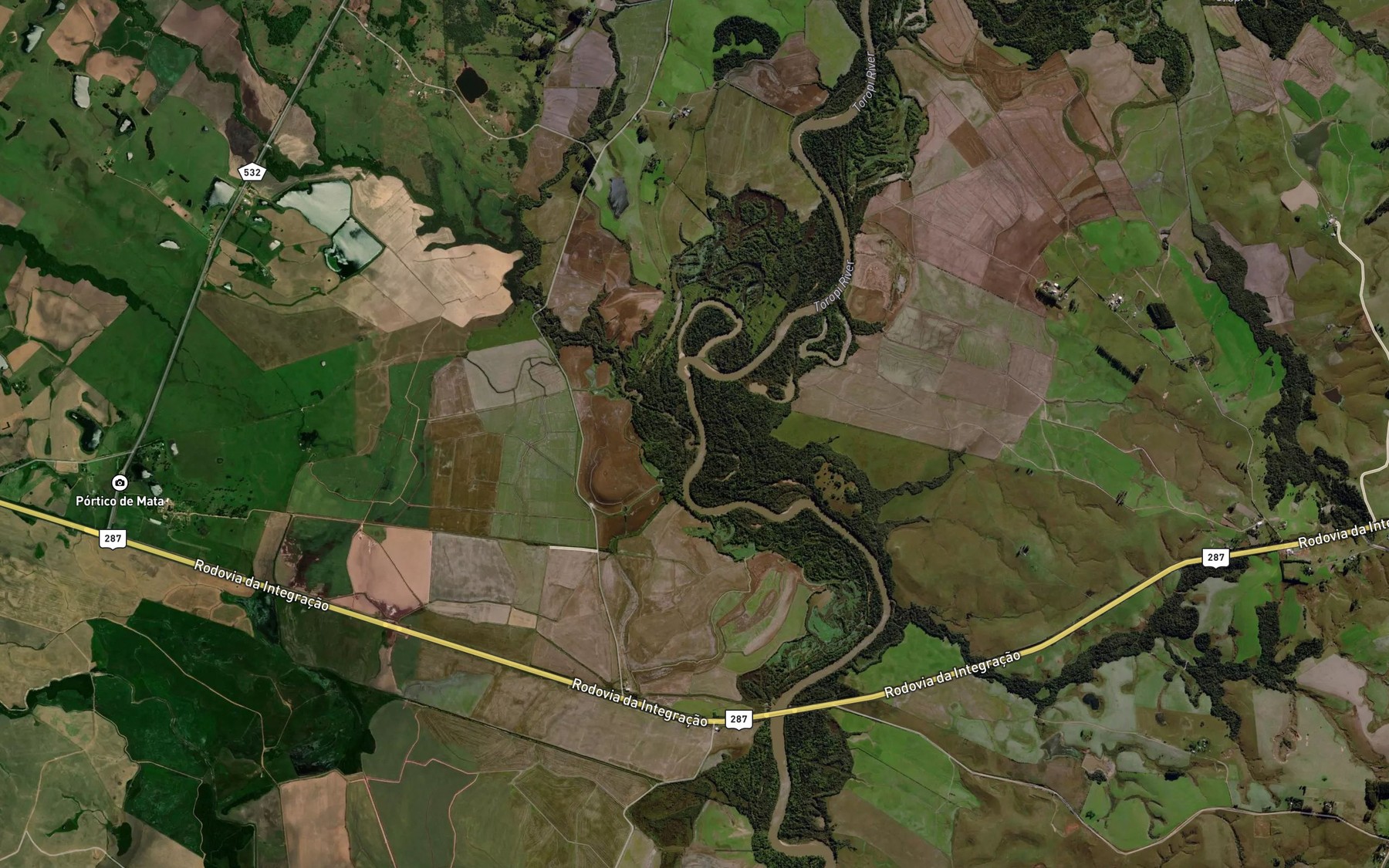 Satellite map of the Arroio Tororaipi