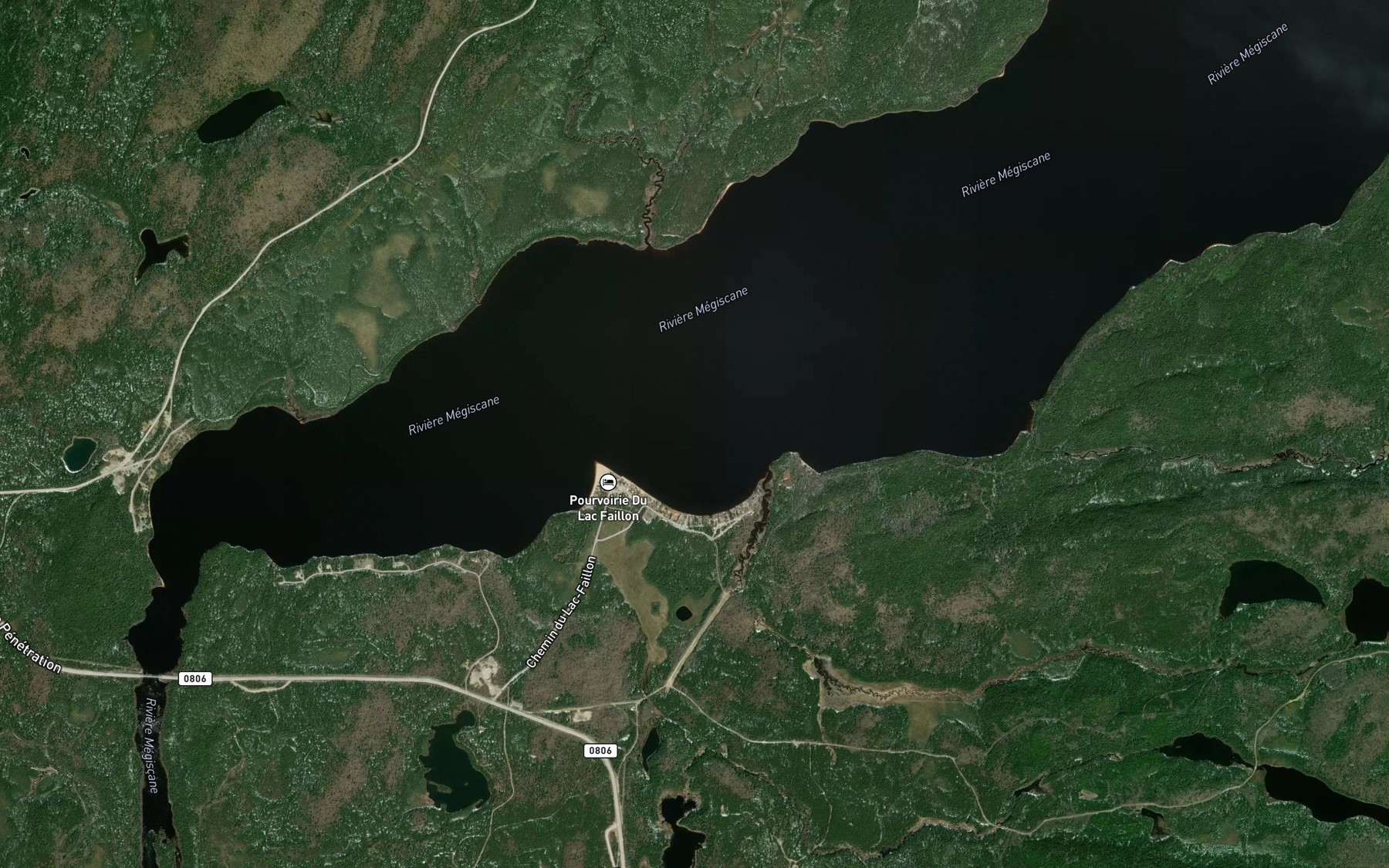 Satellite map of the Ruisseau Cedar