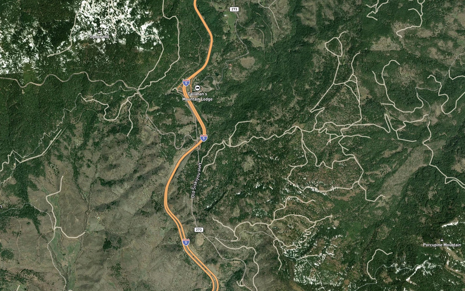 Satellite map of the Powder Springs