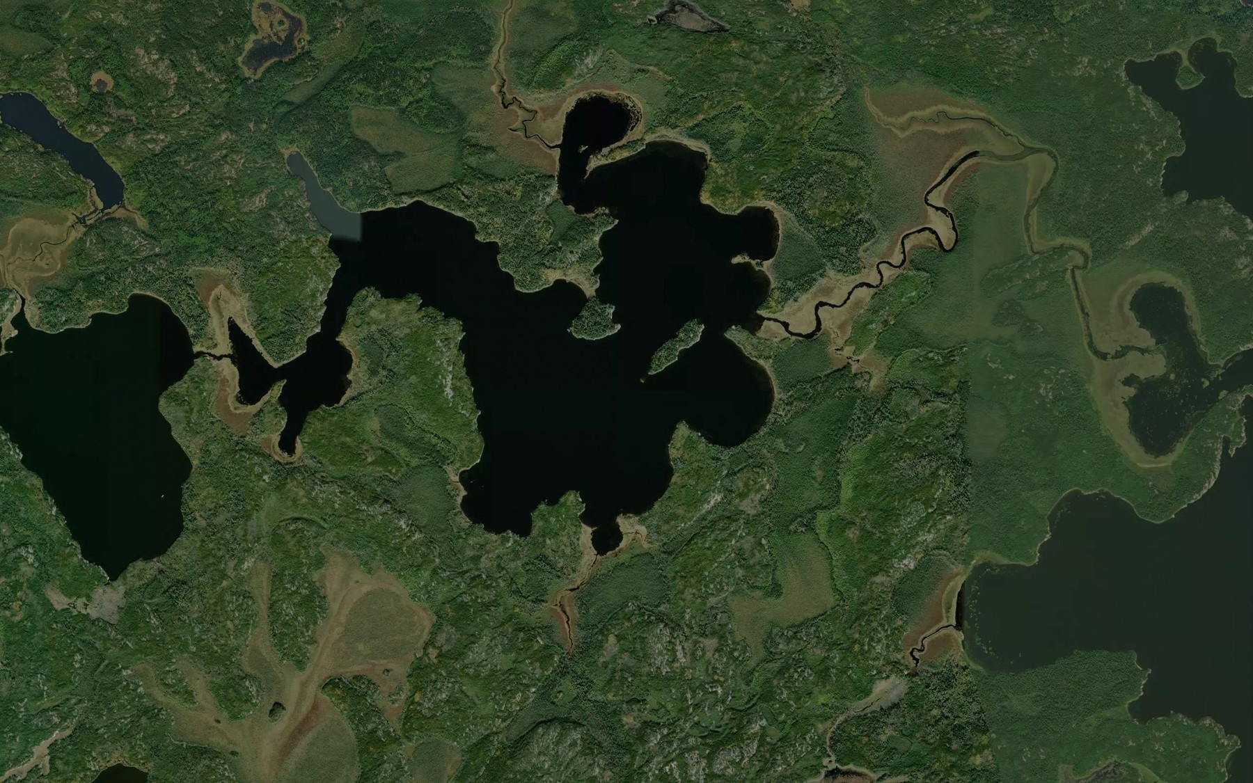 Satellite map of the Manomenakaykokan Lake