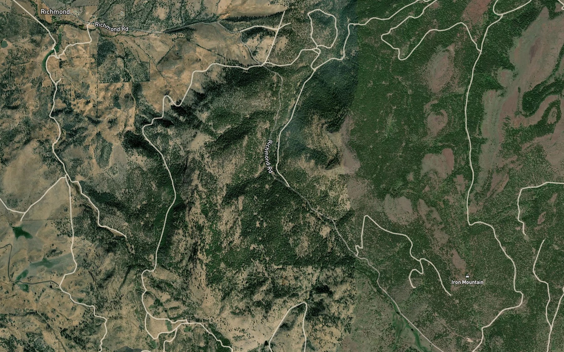 Satellite map of the Industry Creek