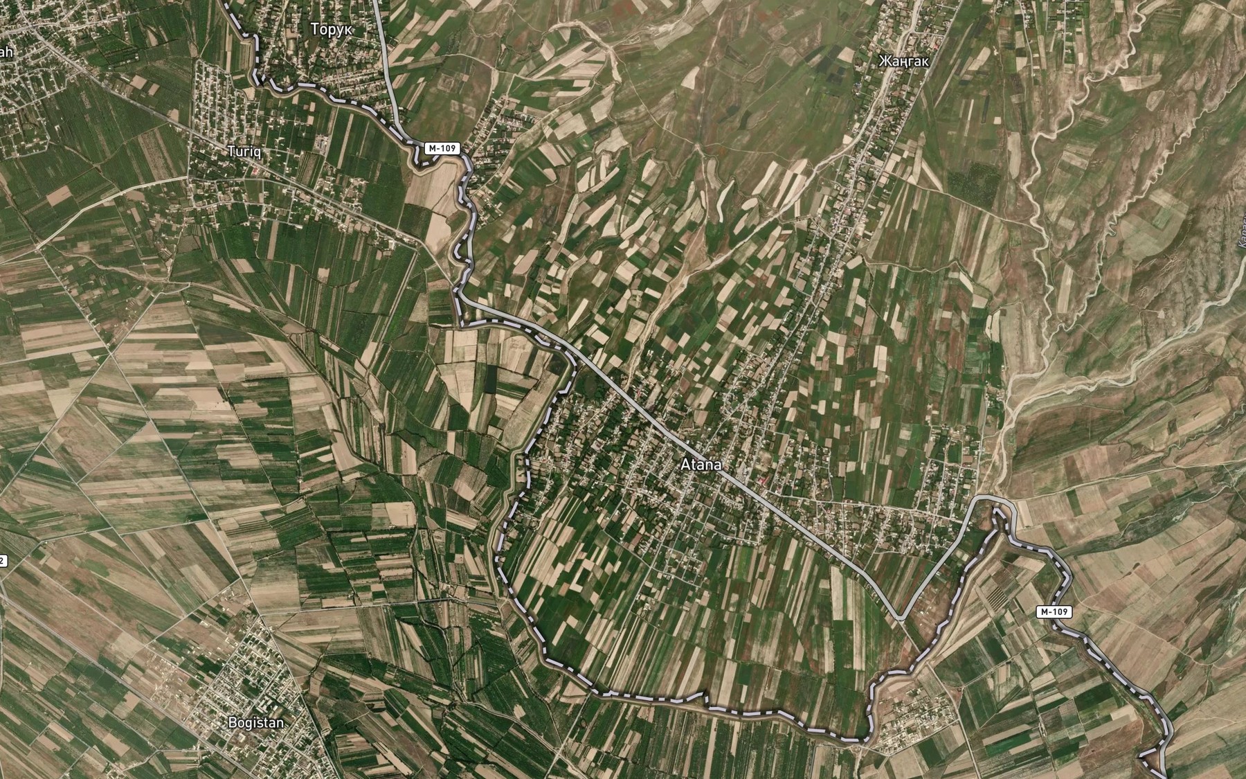 Satellite map of the Kuyush-Say