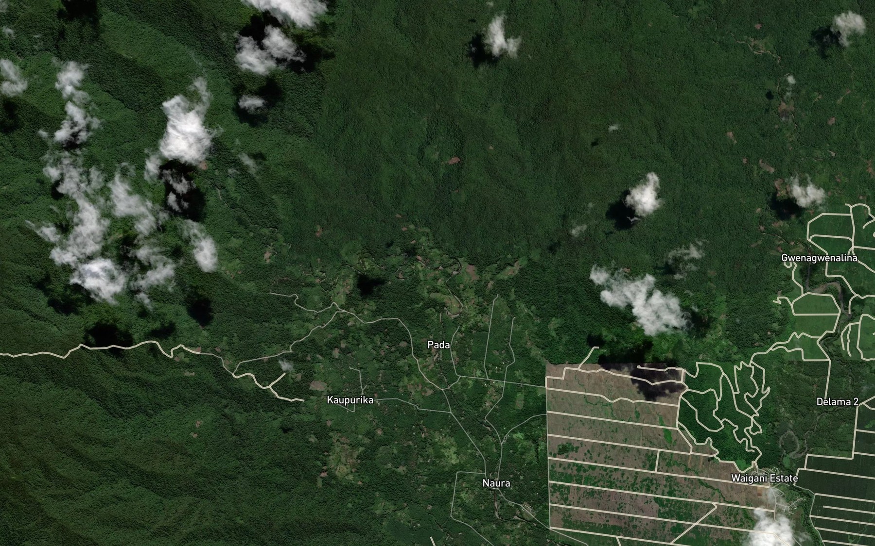 Satellite map of the Arada River