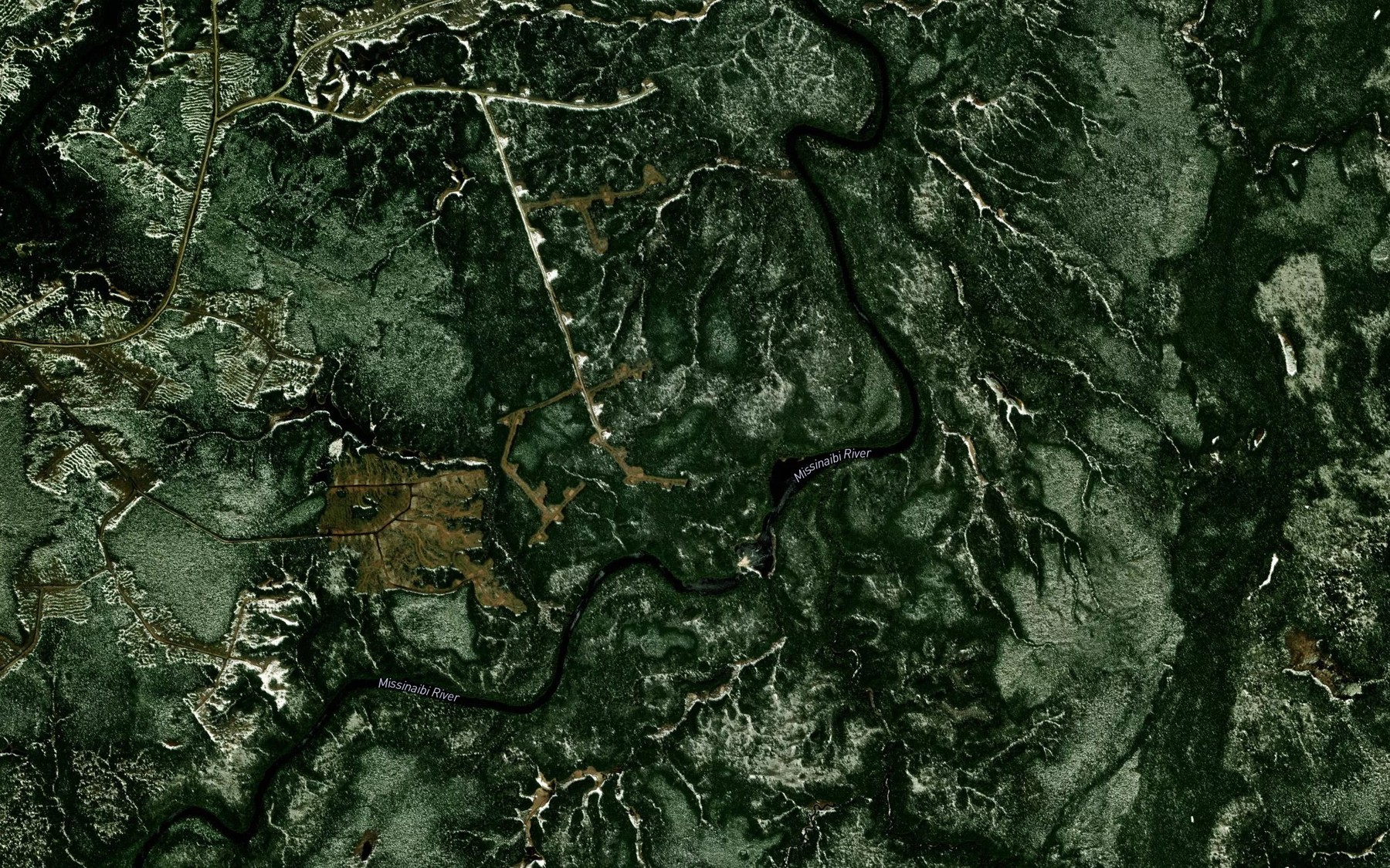 Satellite map of the Champlain Creek