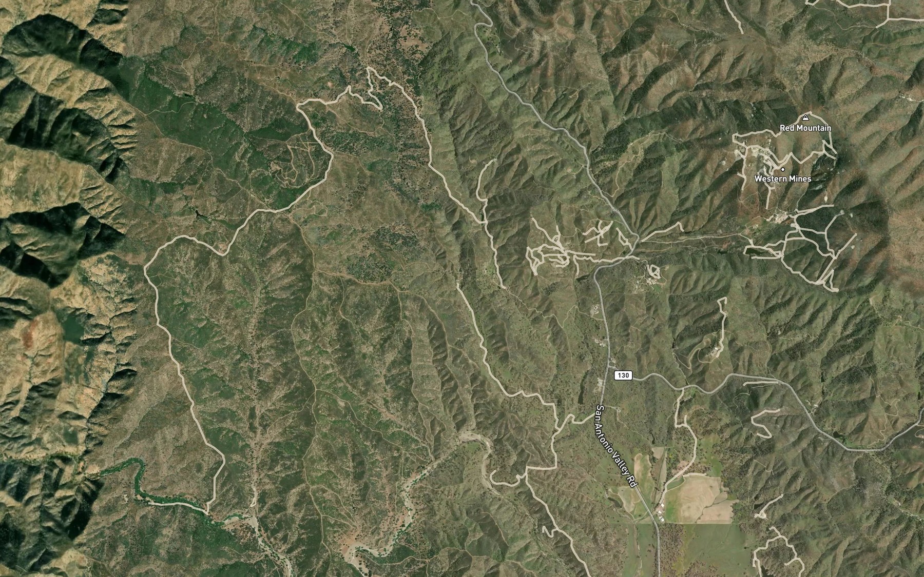 Satellite map of the Dry Creek