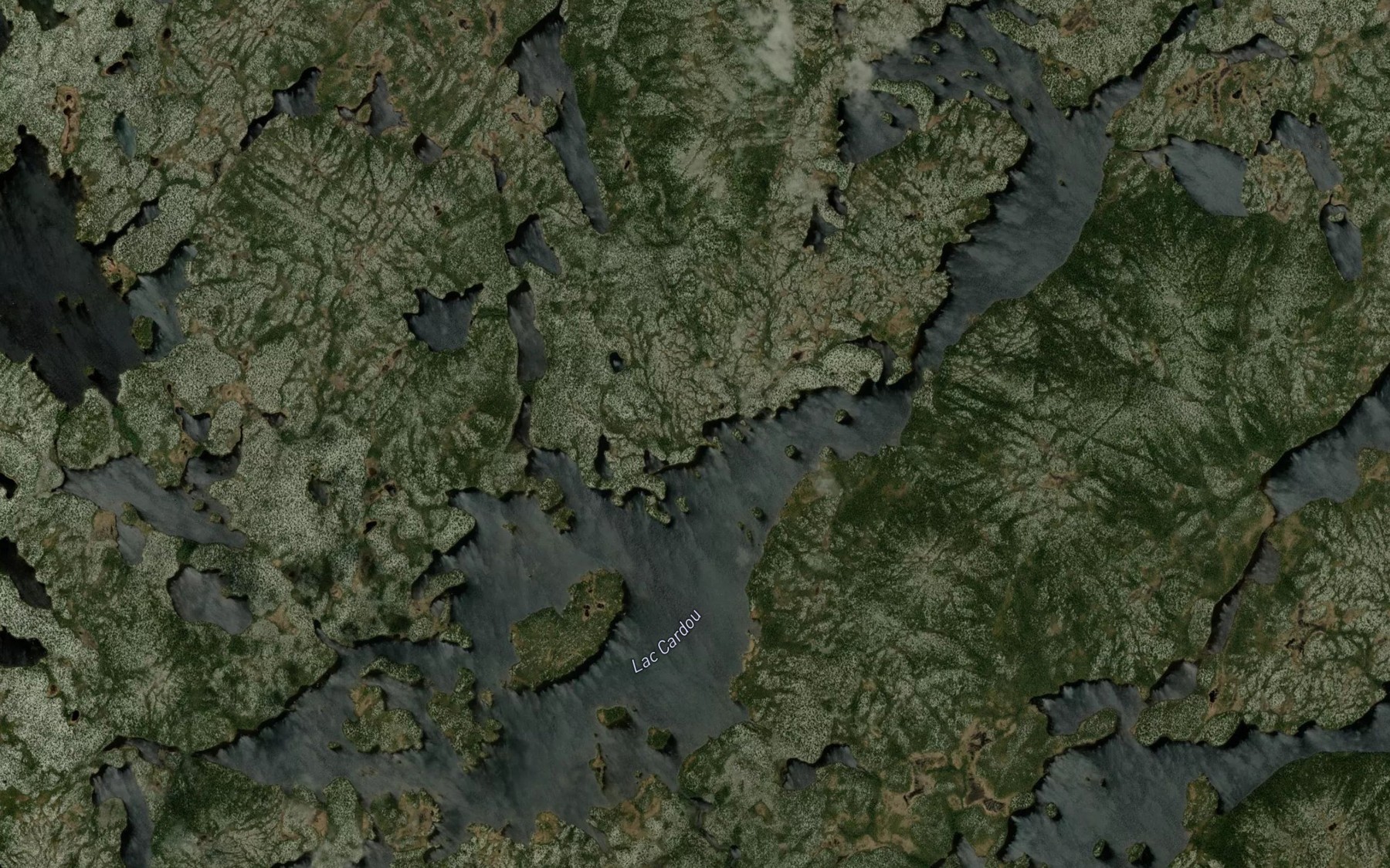 Satellite map of the Lac Cardou