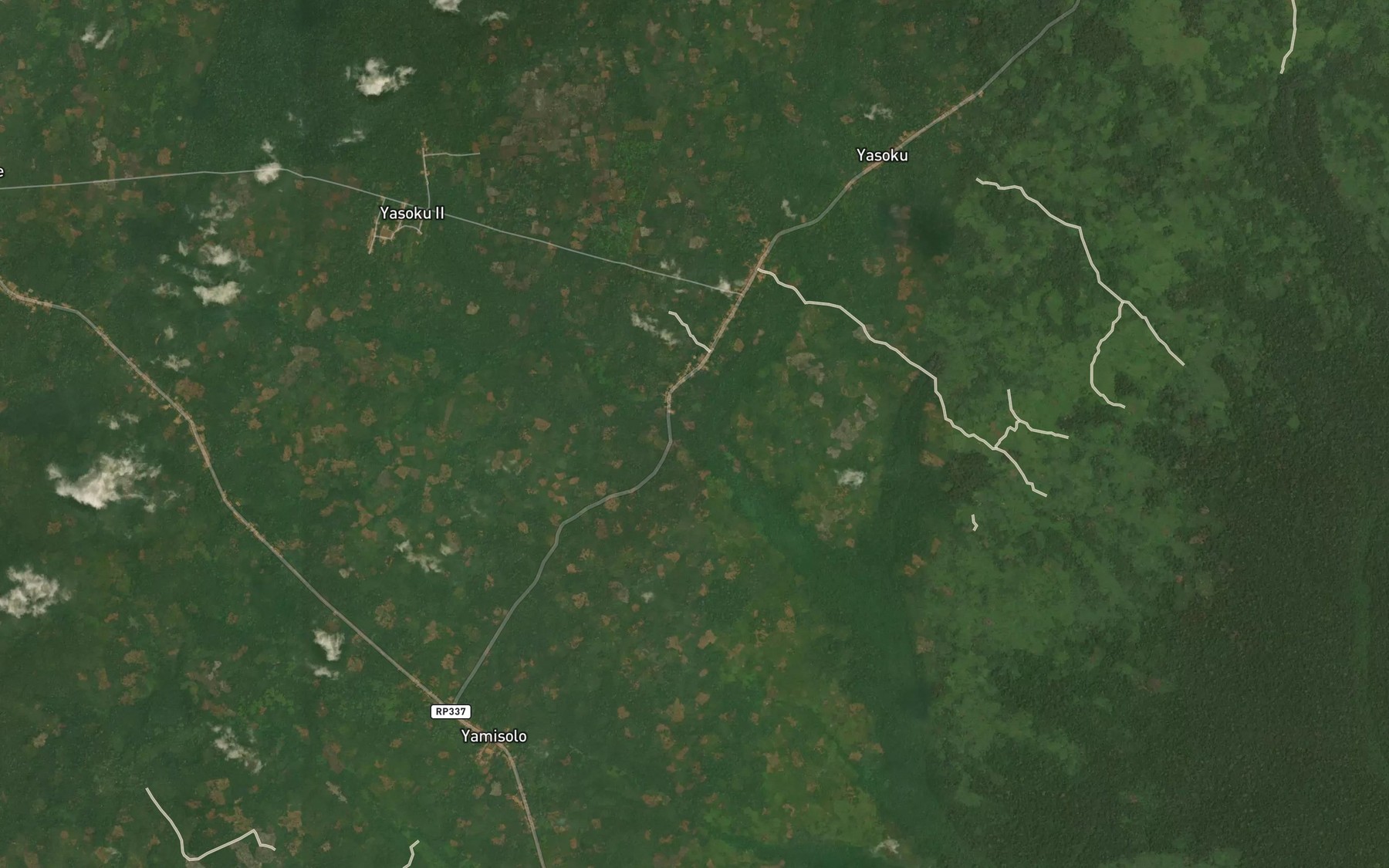 Satellite map of the Mokongokongo