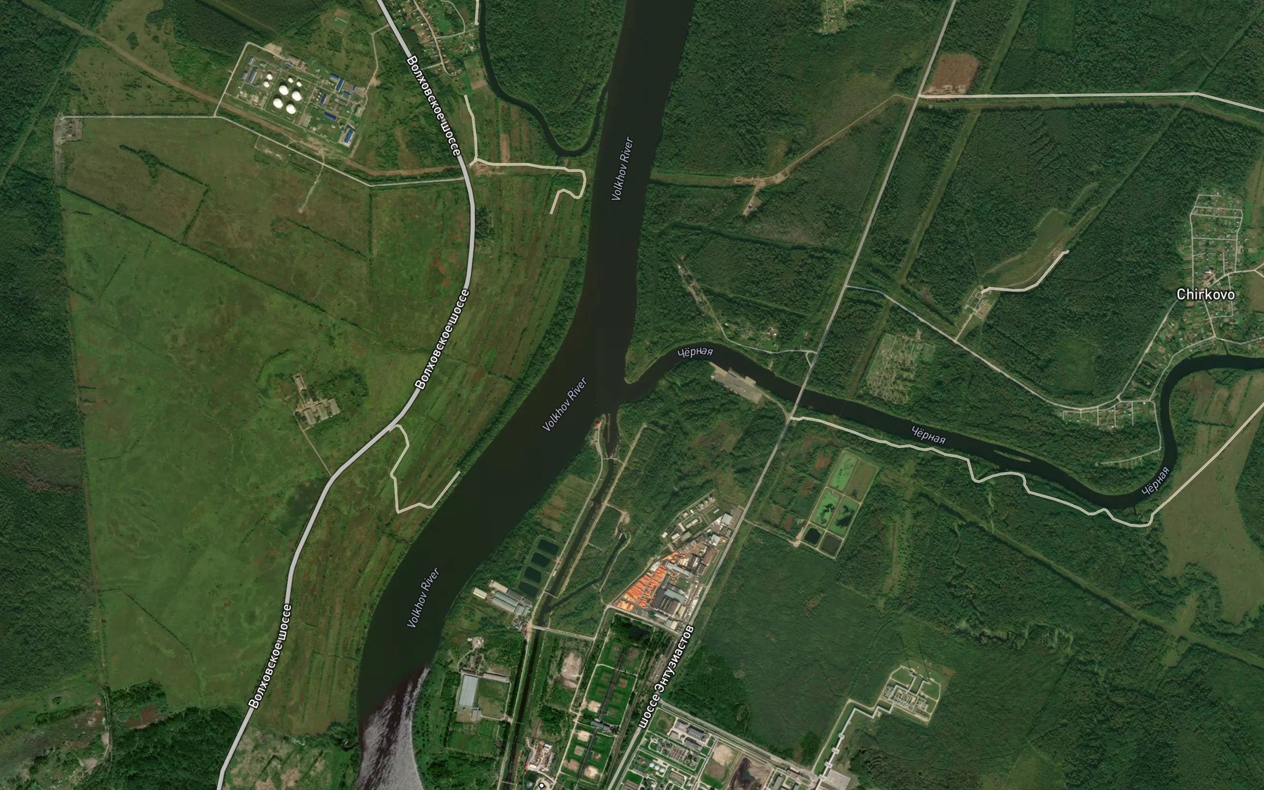 Satellite map of the Chernaya
