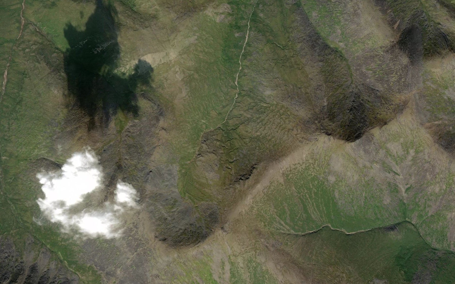 Satellite map of the Pleasant Creek