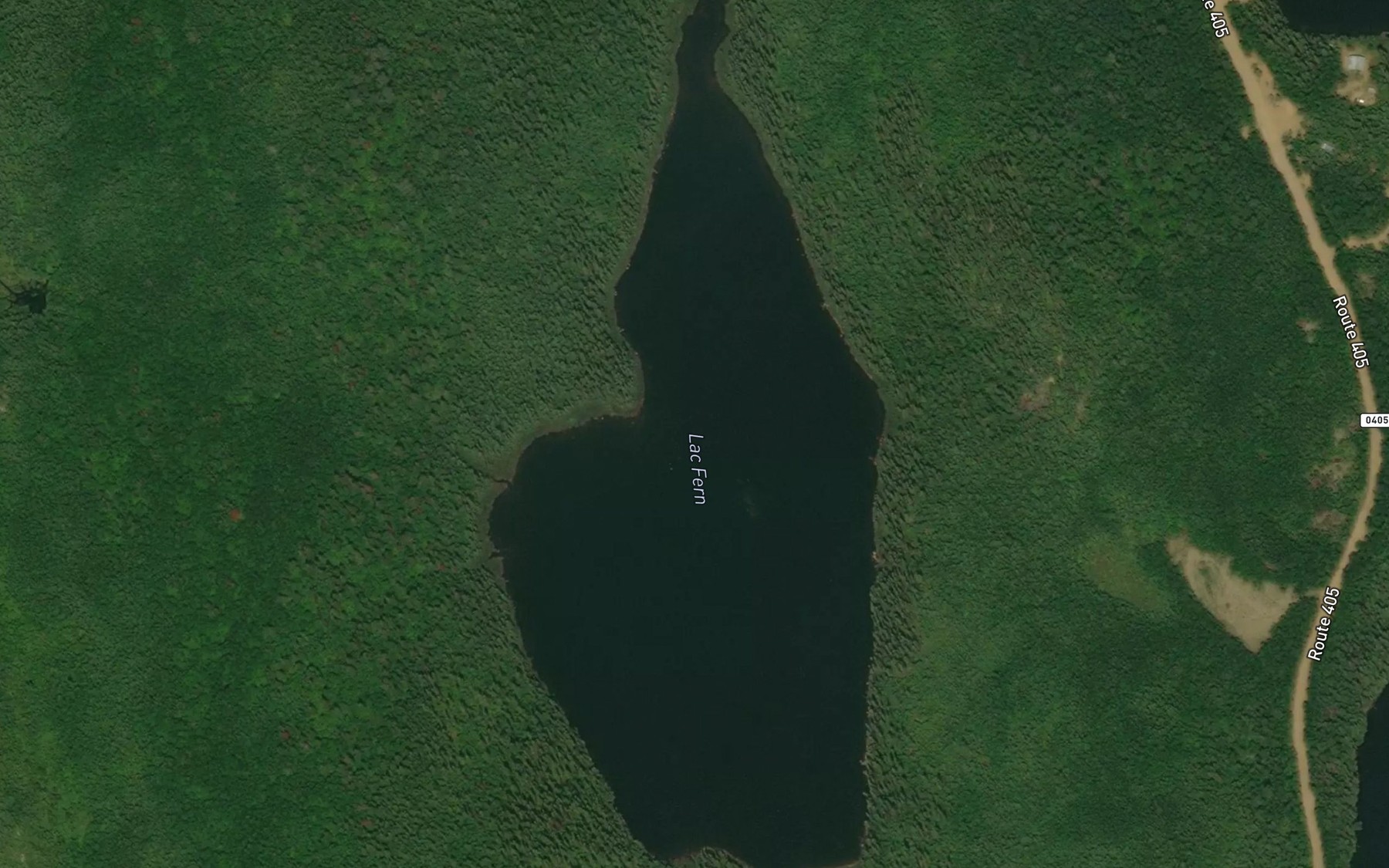 Satellite map of the Lac Fern