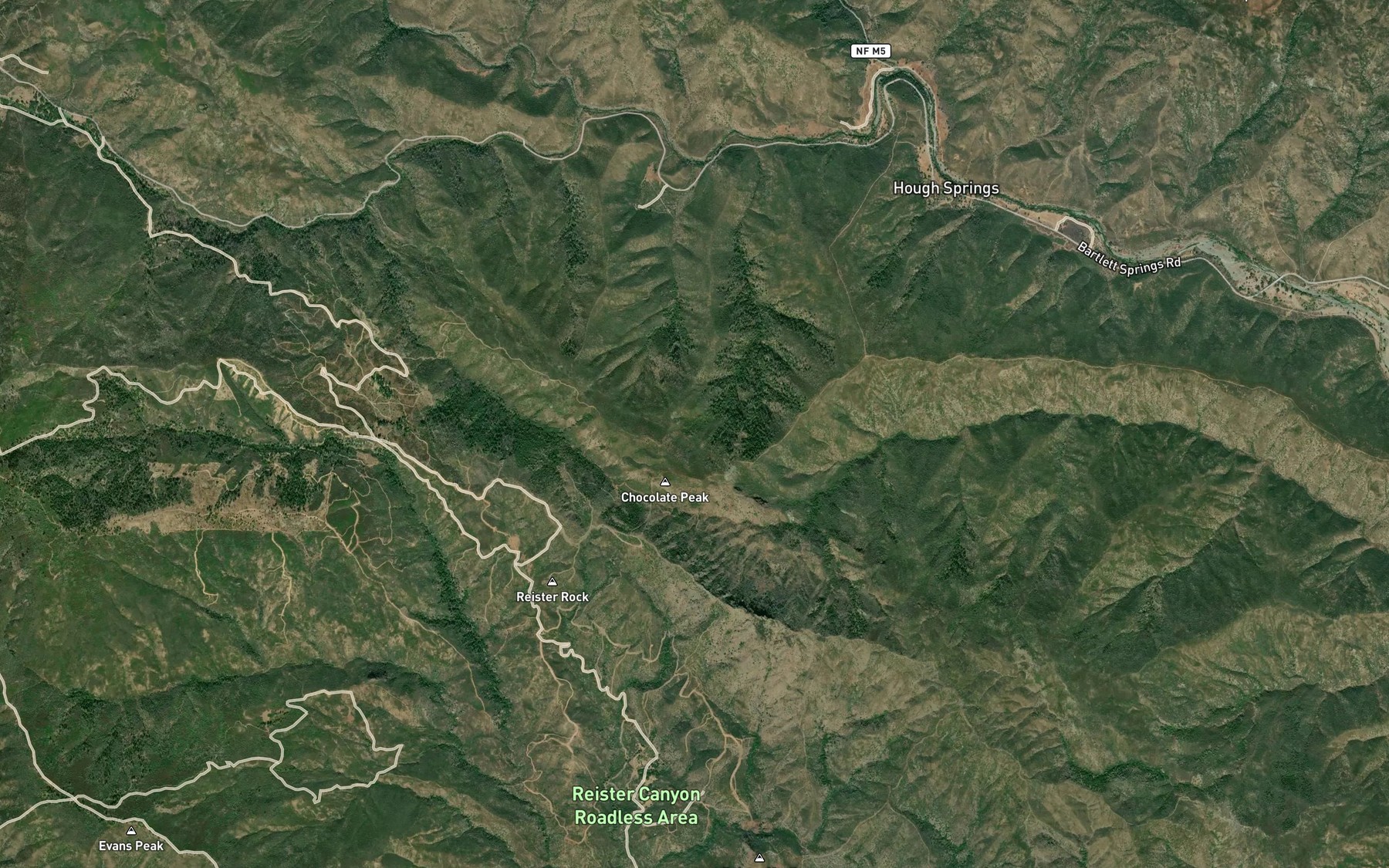 Satellite map of the Able Spring