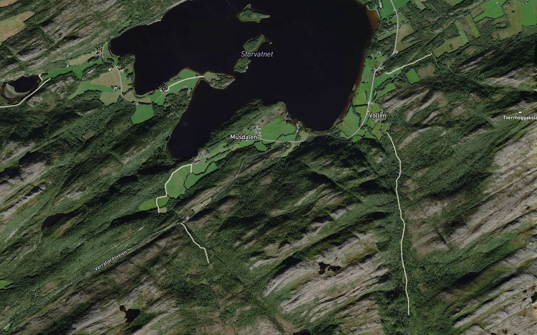 Satellite map of the Rivdalsbekken