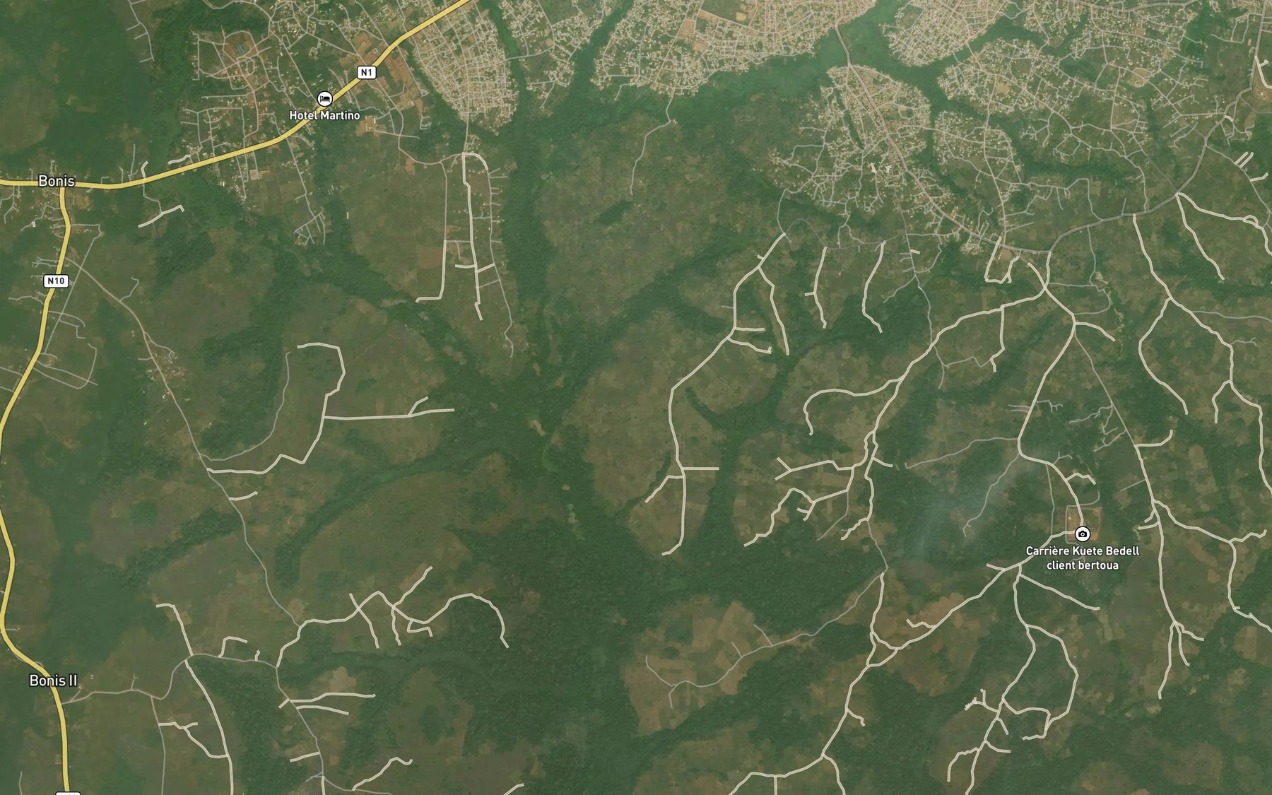 Satellite map of the Koume