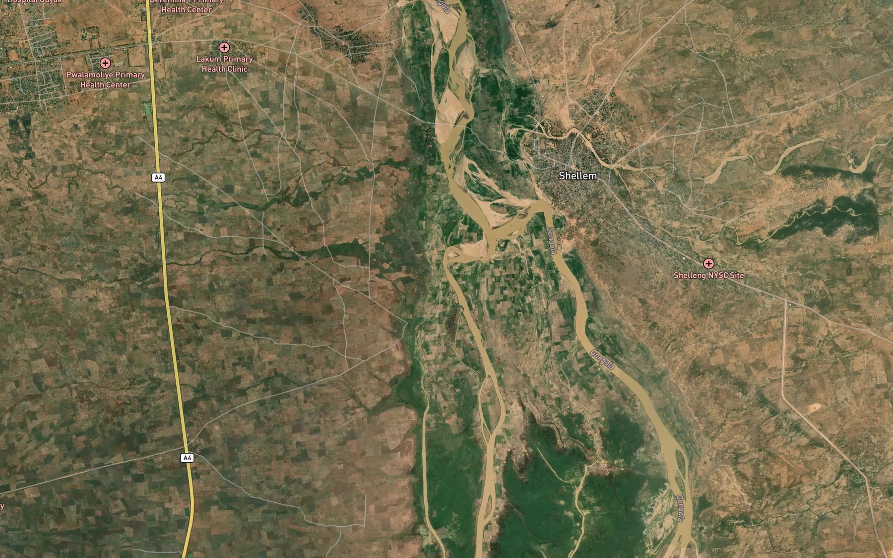 Satellite map of the Lakumna