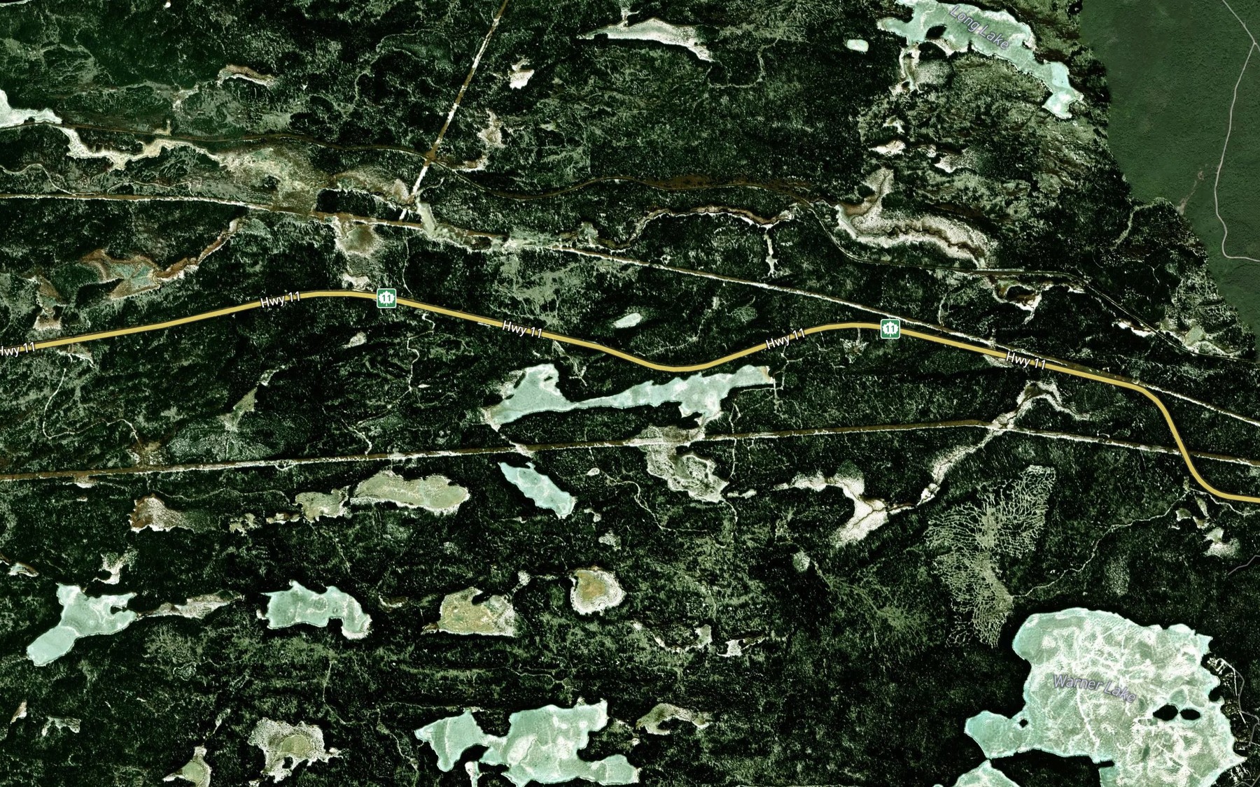 Satellite map of the Gehl Lake
