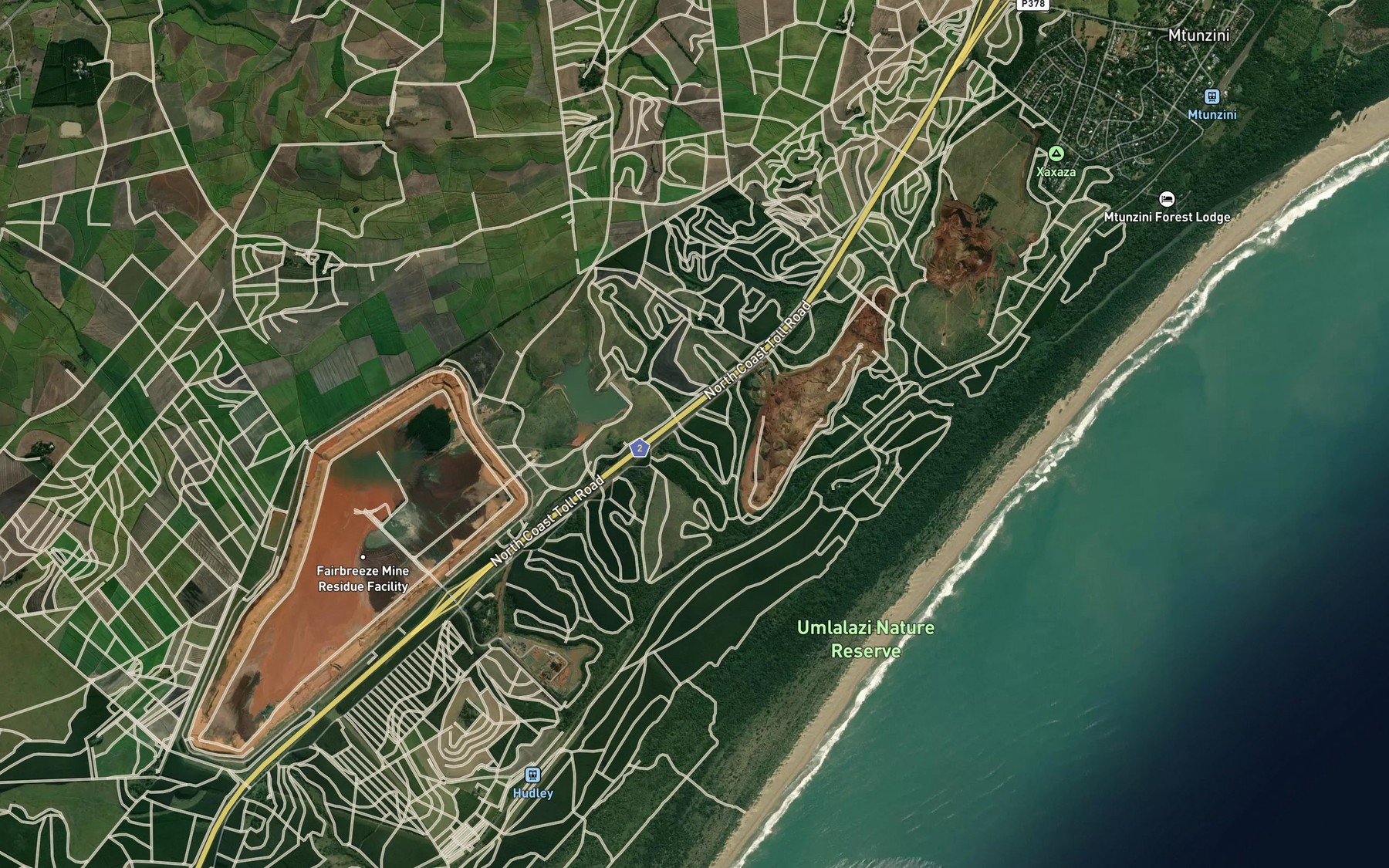 Satellite map of the Glenton Reef
