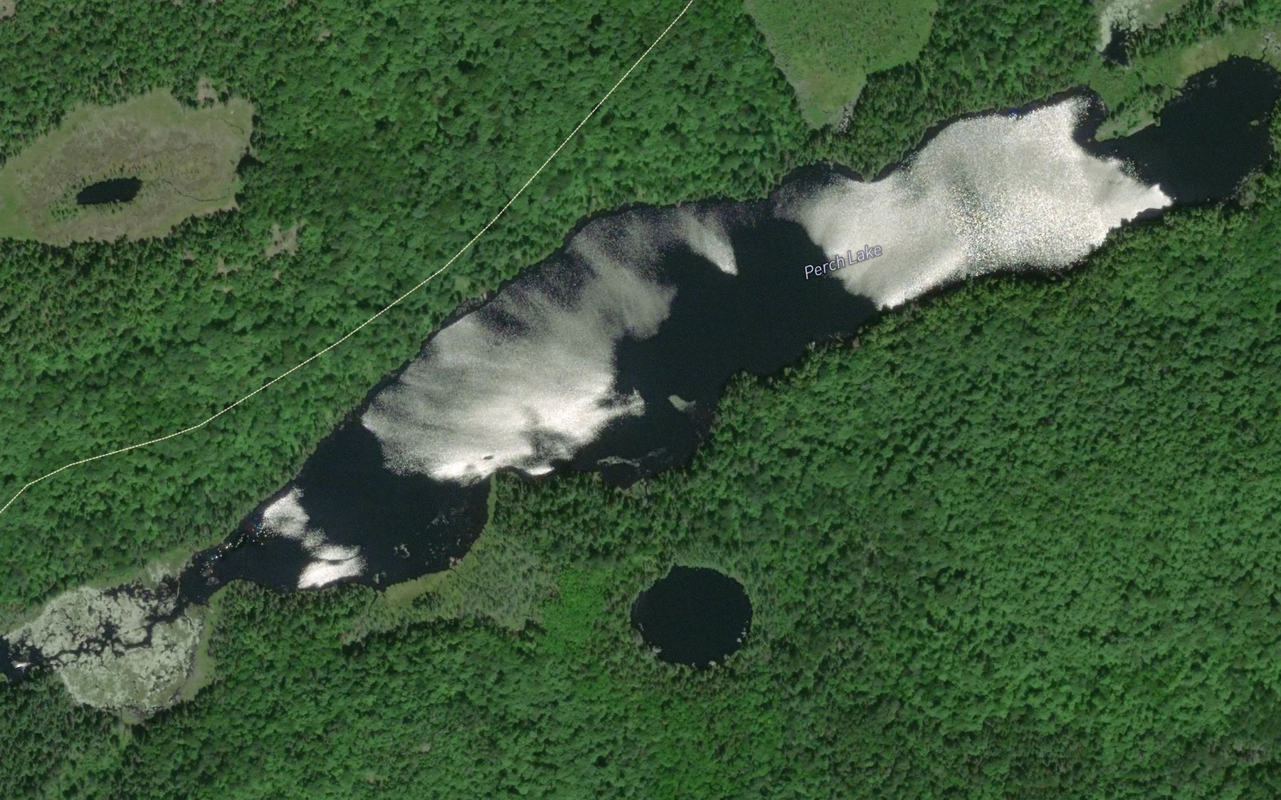 Satellite map of the Perch Lake