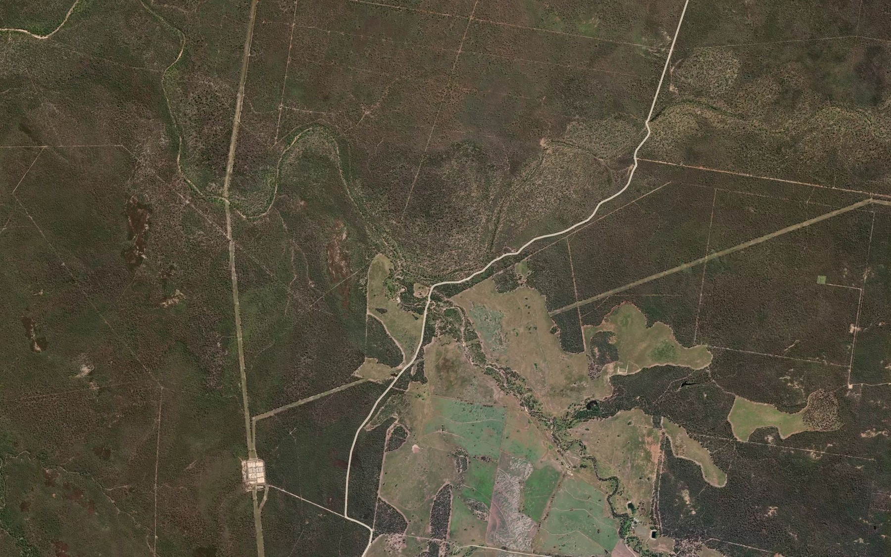 Satellite map of the Scrubby Creek
