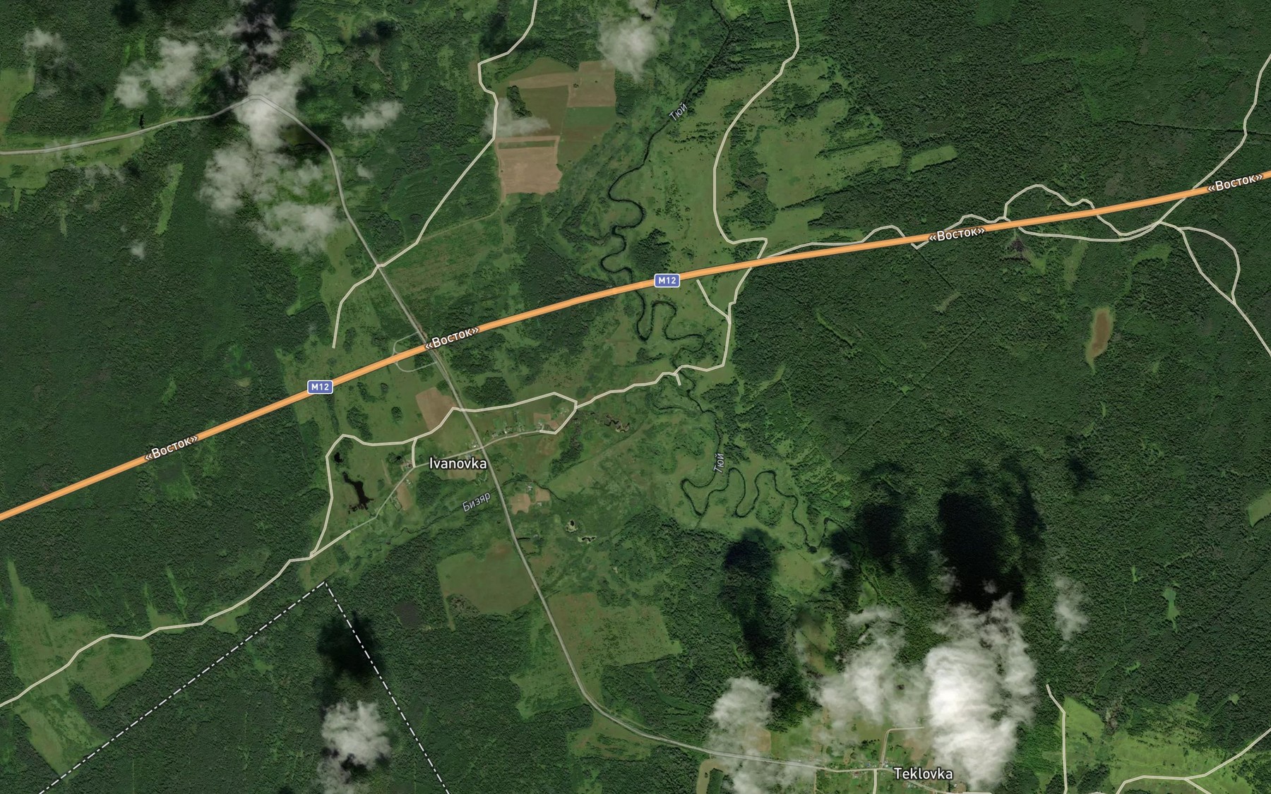 Satellite map of the Bizyar