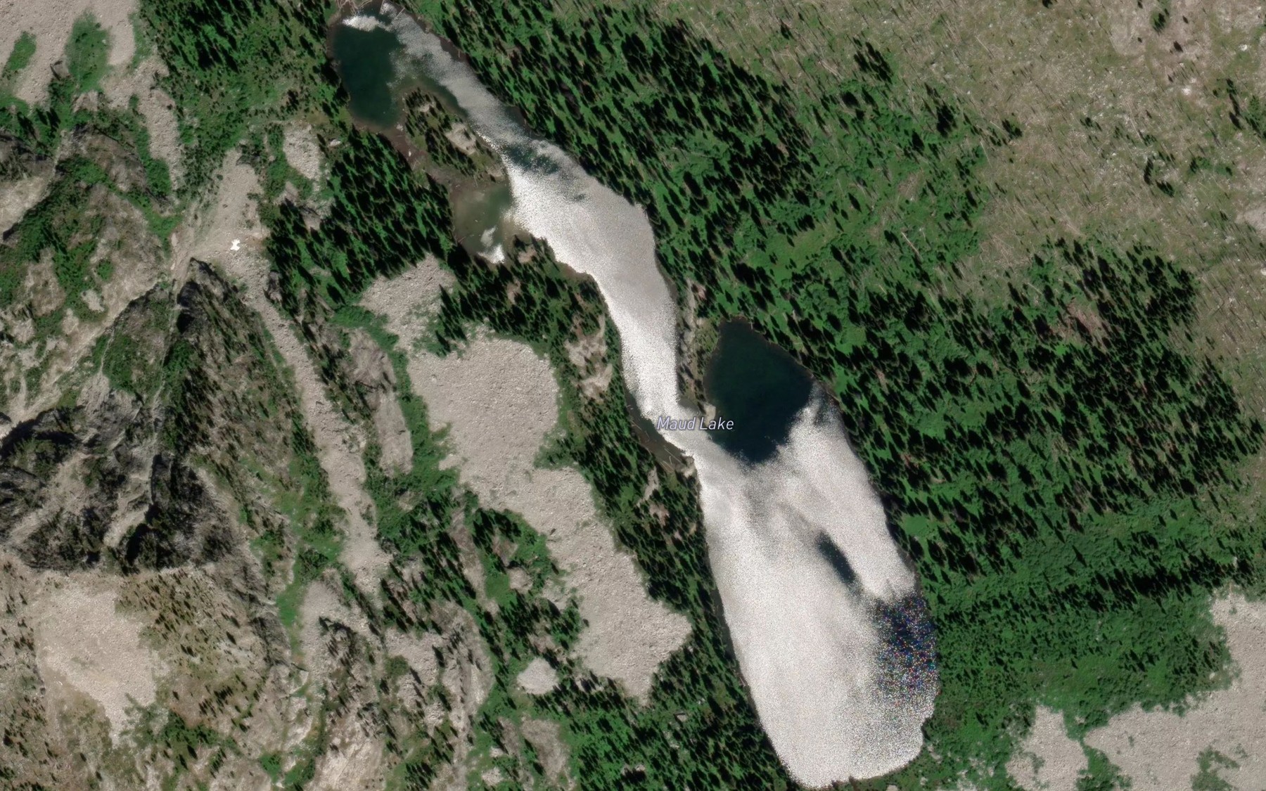 Satellite map of the Maud Lake